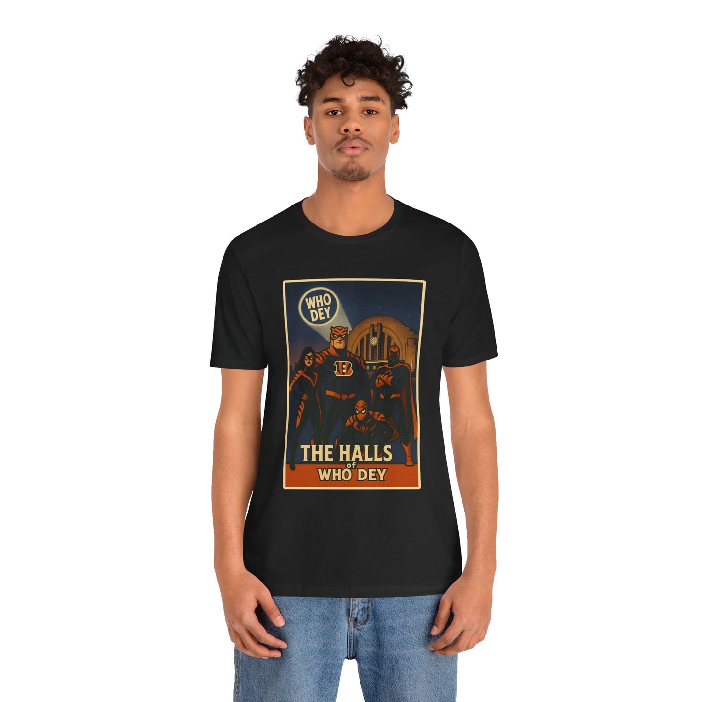 Halls of Bengals Super Fans Tee, Sports Shirt, Game Day Attire, Artist Series, Gift for Football Lovers