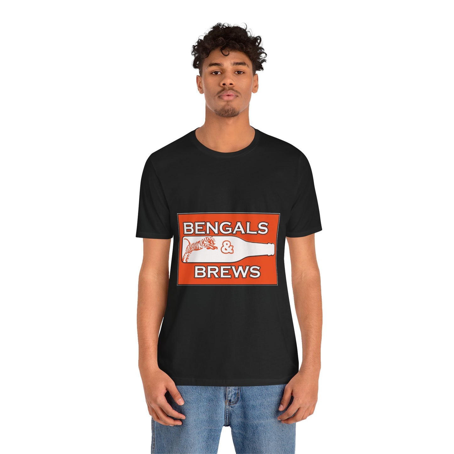 Bengals and Brews Old School Unisex Jersey Short Sleeve Tee