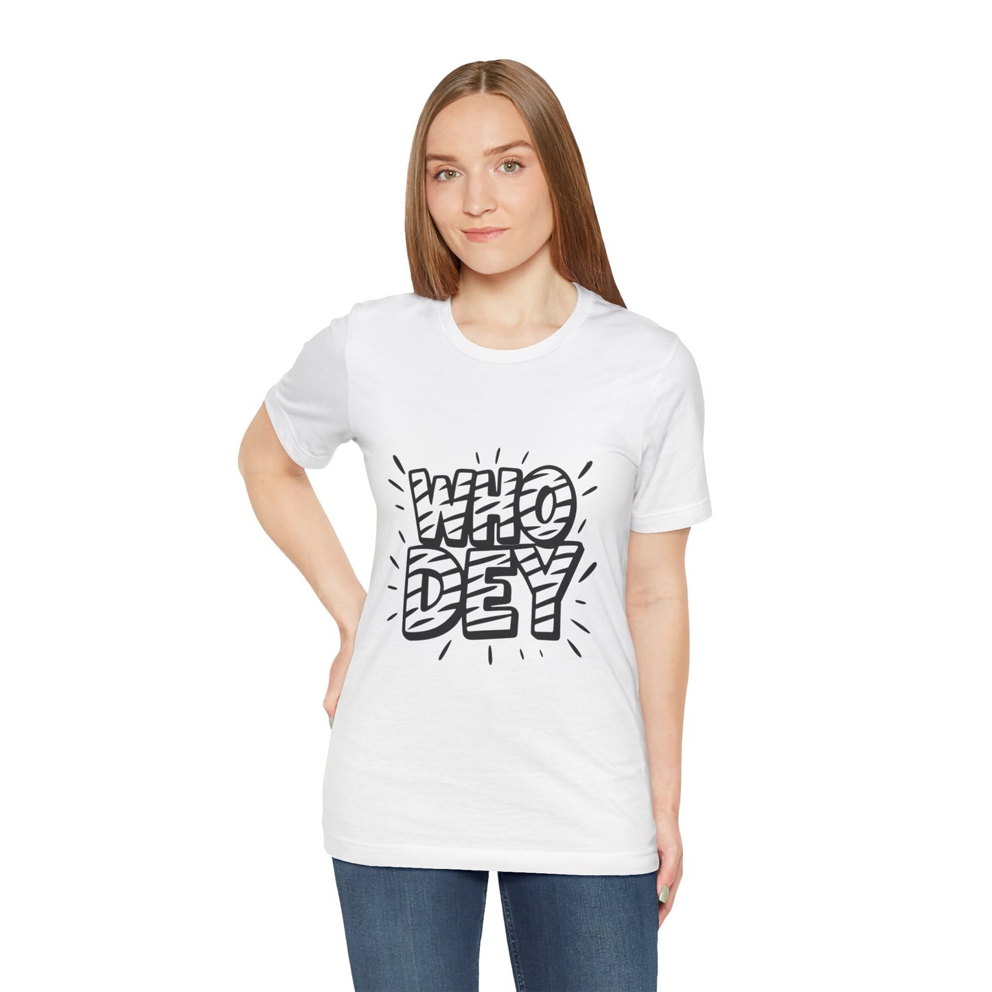 Who Dey White/Orange Out Game Unisex Jersey Short Sleeve Shirt