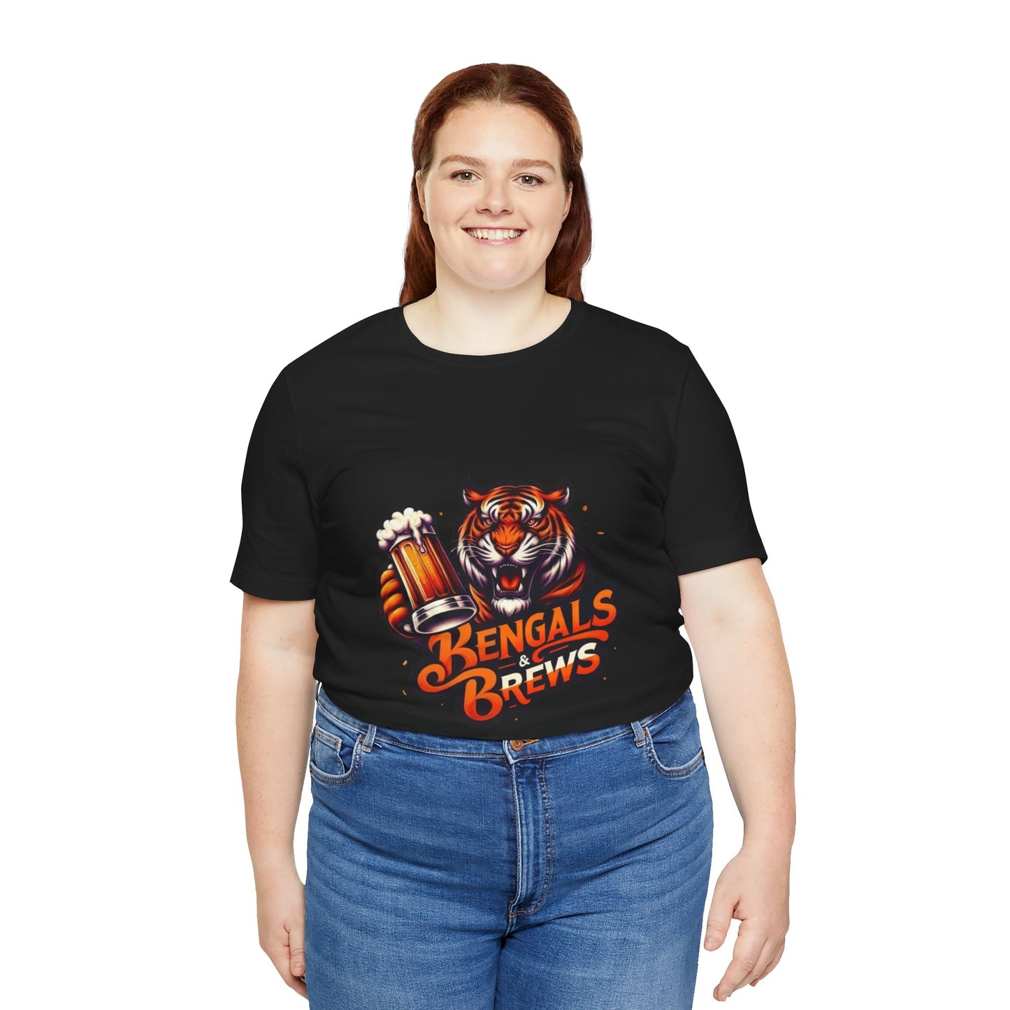 Bengals and Brews Tee Unisex Jersey Short Sleeve Tee
