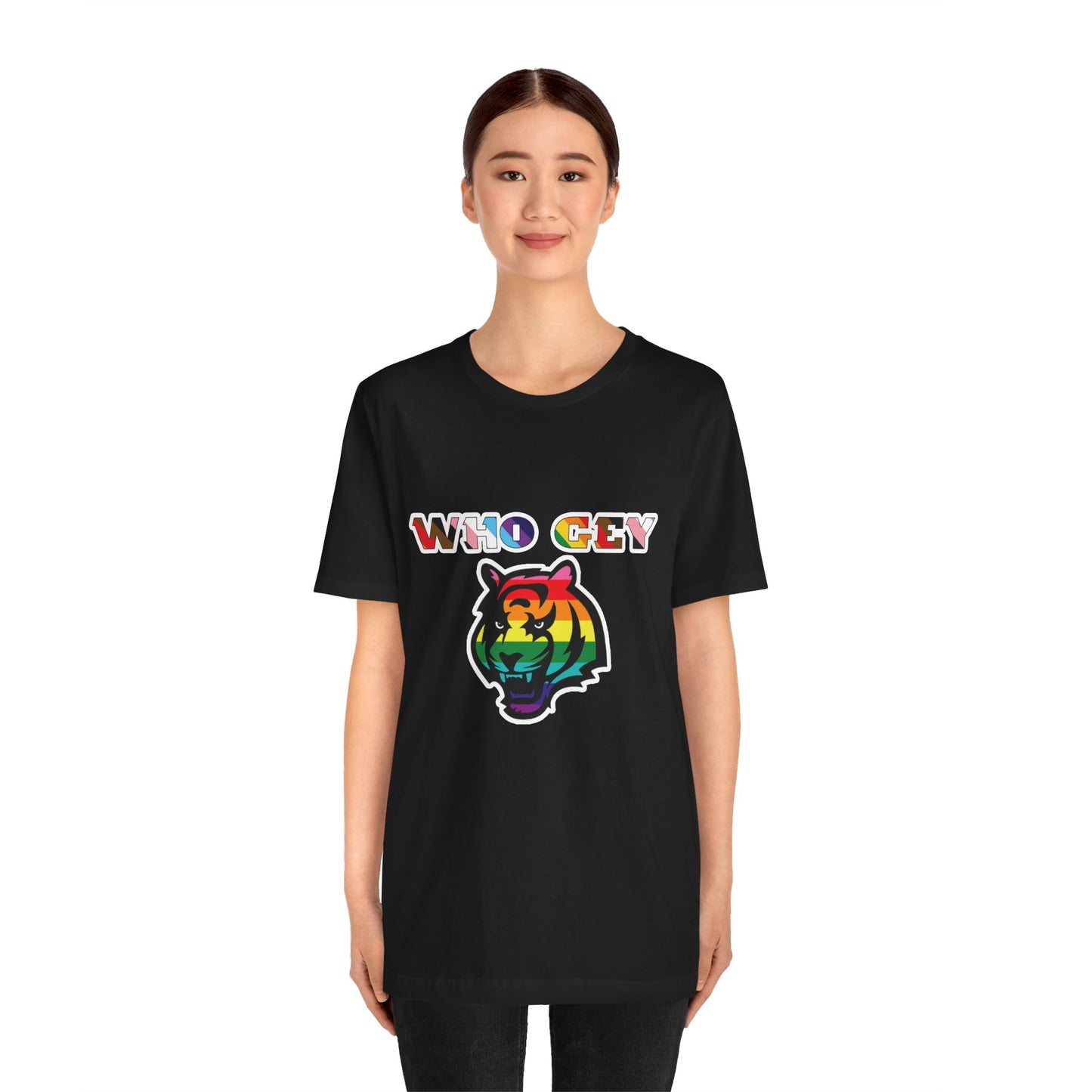 WHO GEY Pride Bengals Tee | Unisex Graphic Shirt, LGBTQ+ Pride Apparel, Casual Wear, Festival Top, Unique Gift Idea