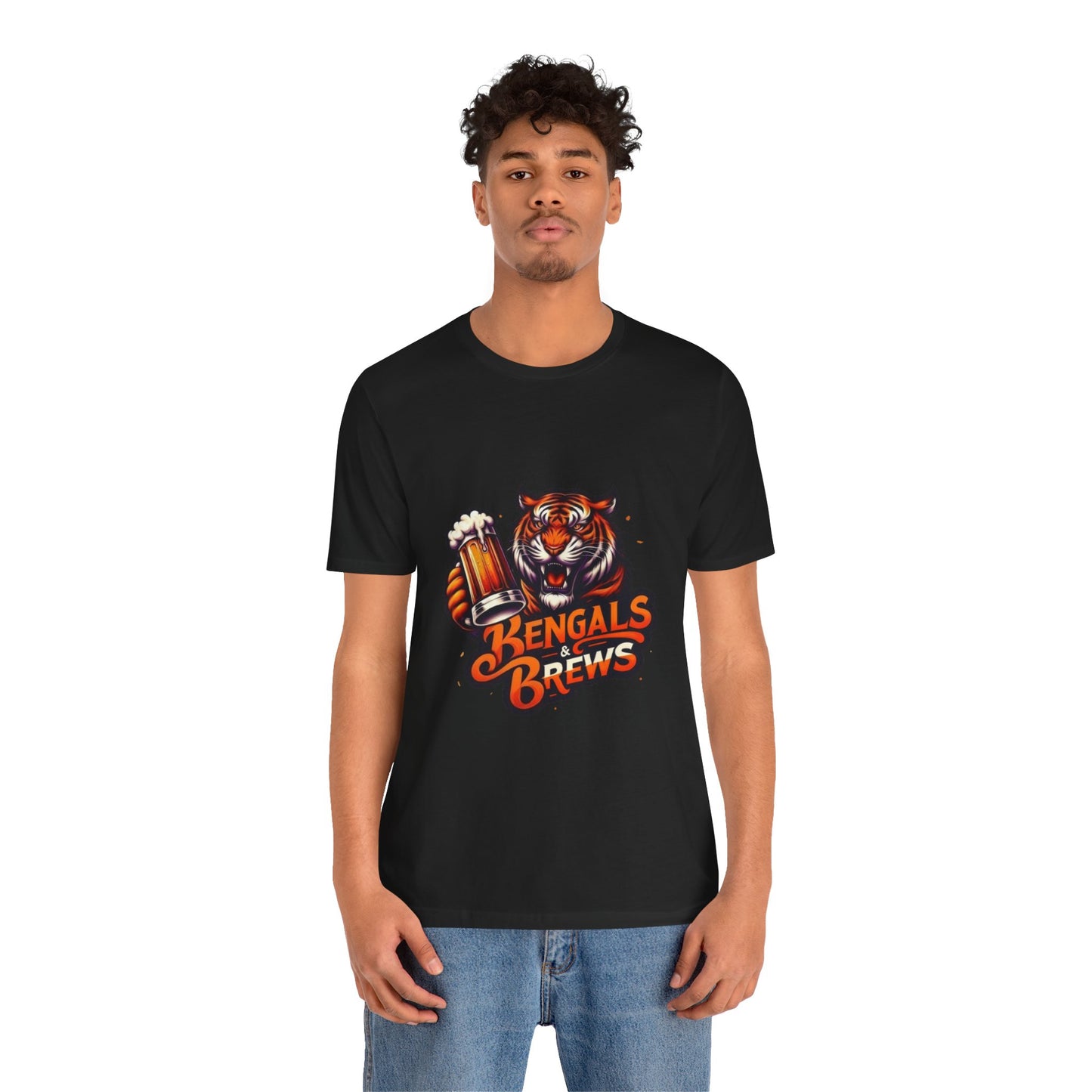 Bengals and Brews Tee Unisex Jersey Short Sleeve Tee