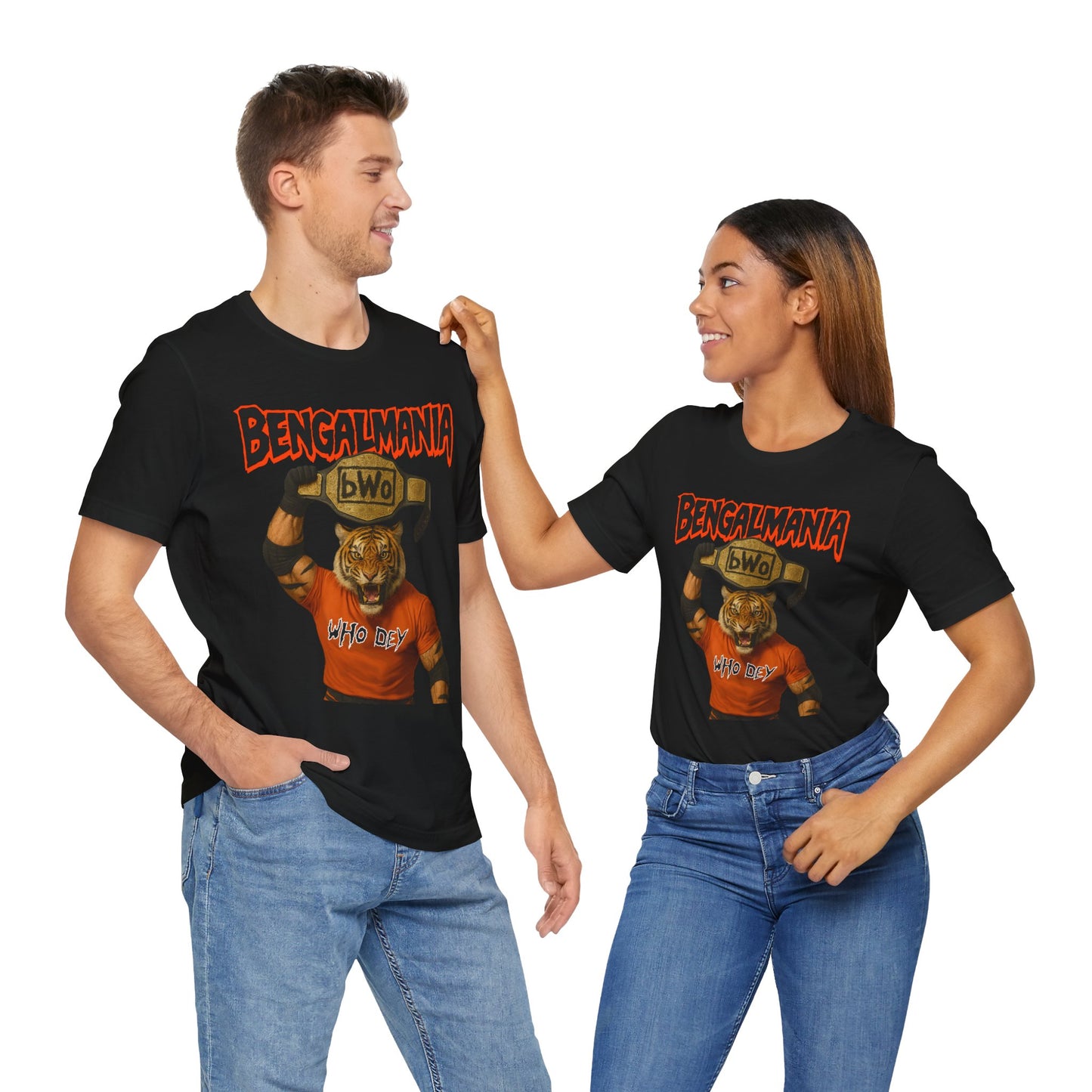 Bengalmania Unisex Tee - Fun Game Day Shirt, Casual Wear, Tiger Lover Gift, Sports Fan Apparel, Playful Orange Design