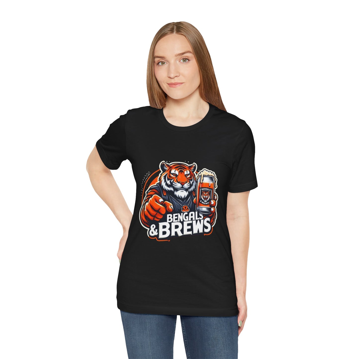 Bengals and Brews Tee Unisex Jersey Short Sleeve Tee