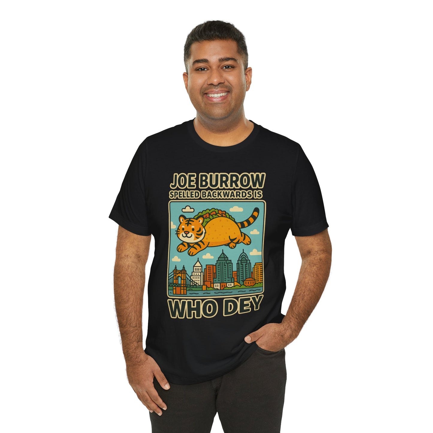 Taco Joe Who Dey Tee, Vintage Sports Shirt, Bengals Fan Apparel, Game Day Wear, Unisex Graphic Tee