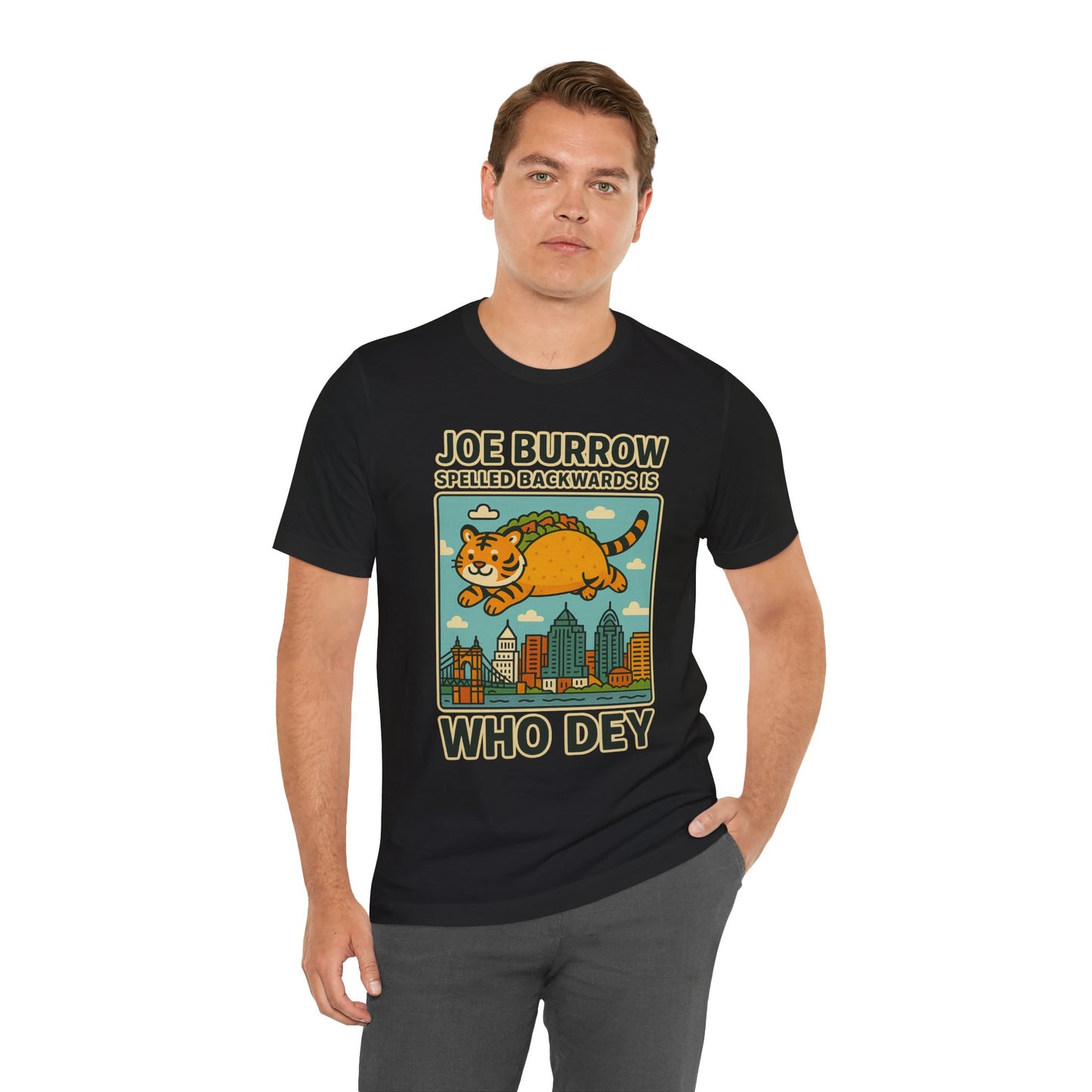Taco Joe Who Dey Tee, Vintage Sports Shirt, Bengals Fan Apparel, Game Day Wear, Unisex Graphic Tee