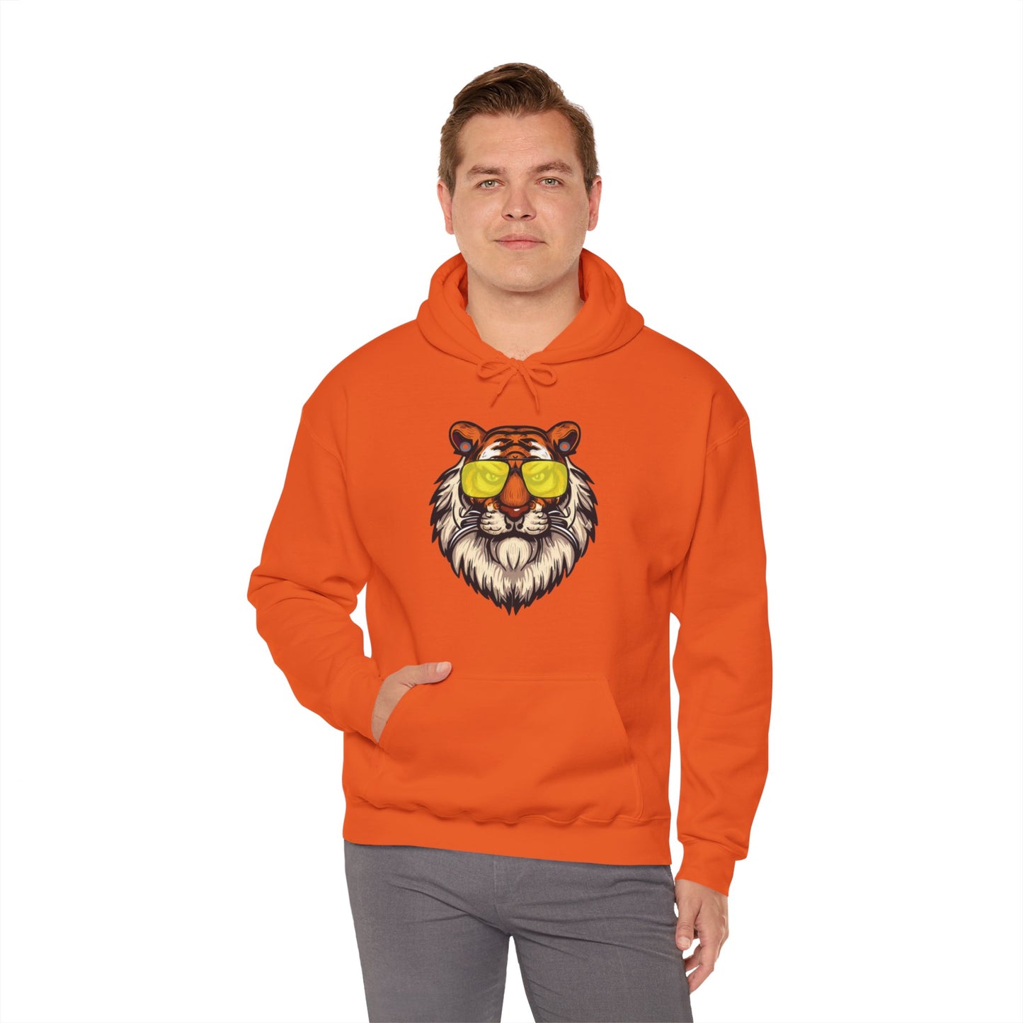 Yellow tints Tiger Unisex Heavy Blend™ Hooded Sweatshirt