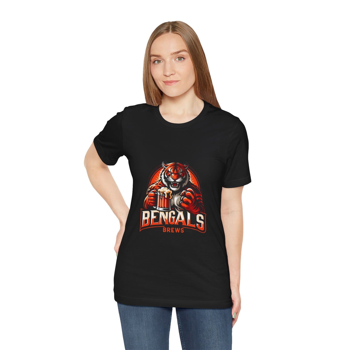 Bengals and Brews Tee Unisex Jersey Short Sleeve Tee