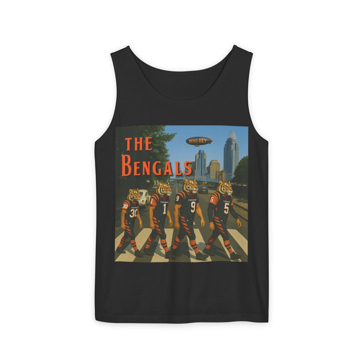 Cincinnati Bengals Retro Tank Top | Unisex Garment-Dyed Shirt for Game Day, Sports Collectors, Summer Wear, Gift for Fans