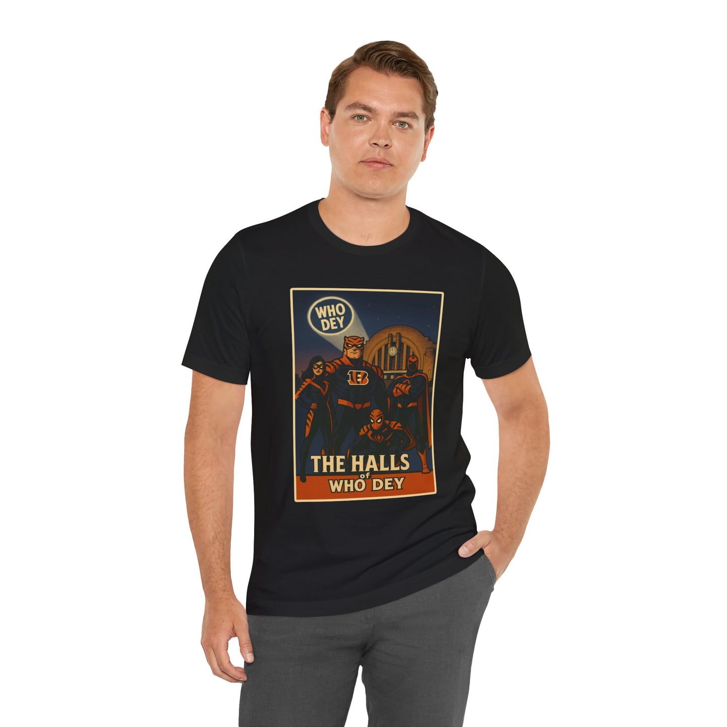 Halls of Bengals Super Fans Tee, Sports Shirt, Game Day Attire, Artist Series, Gift for Football Lovers