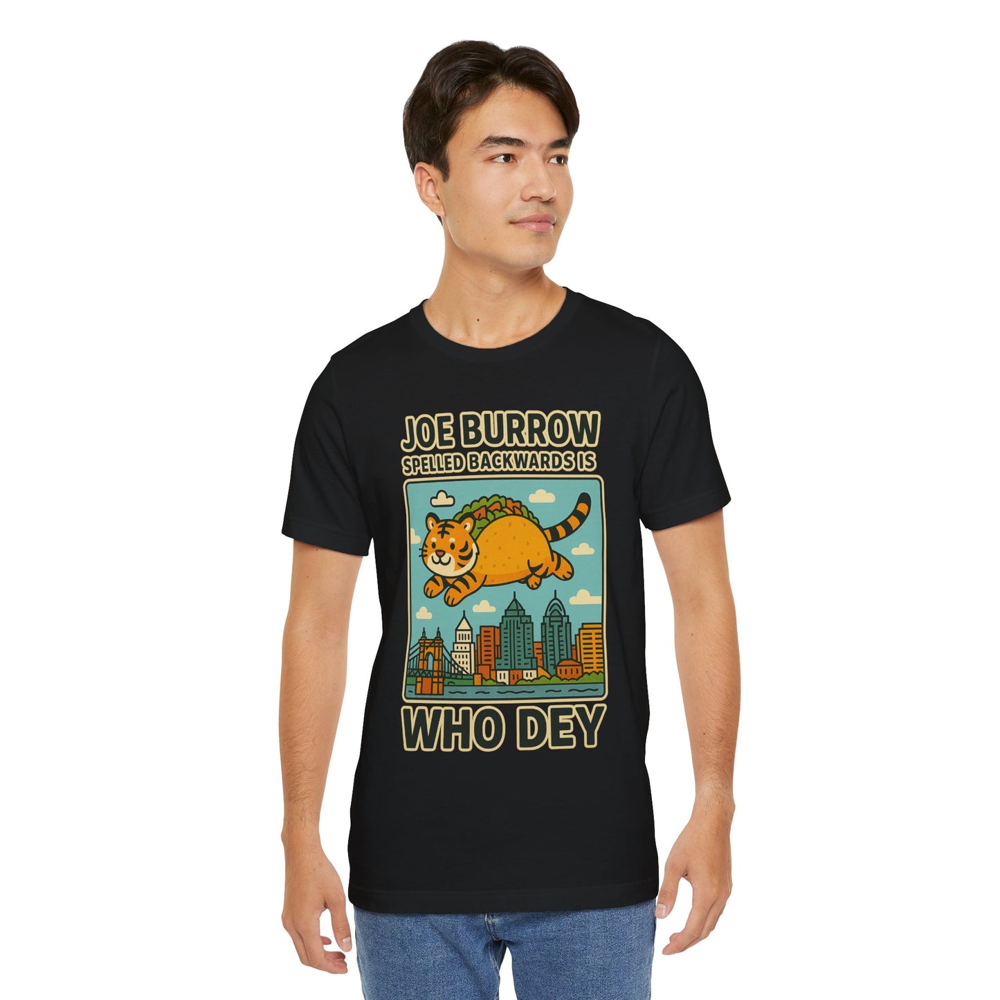 Taco Joe Who Dey Tee, Vintage Sports Shirt, Bengals Fan Apparel, Game Day Wear, Unisex Graphic Tee