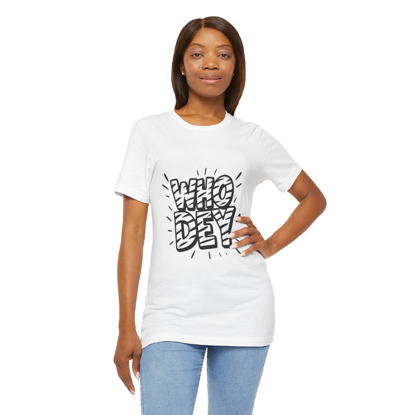 Who Dey White/Orange Out Game Unisex Jersey Short Sleeve Shirt