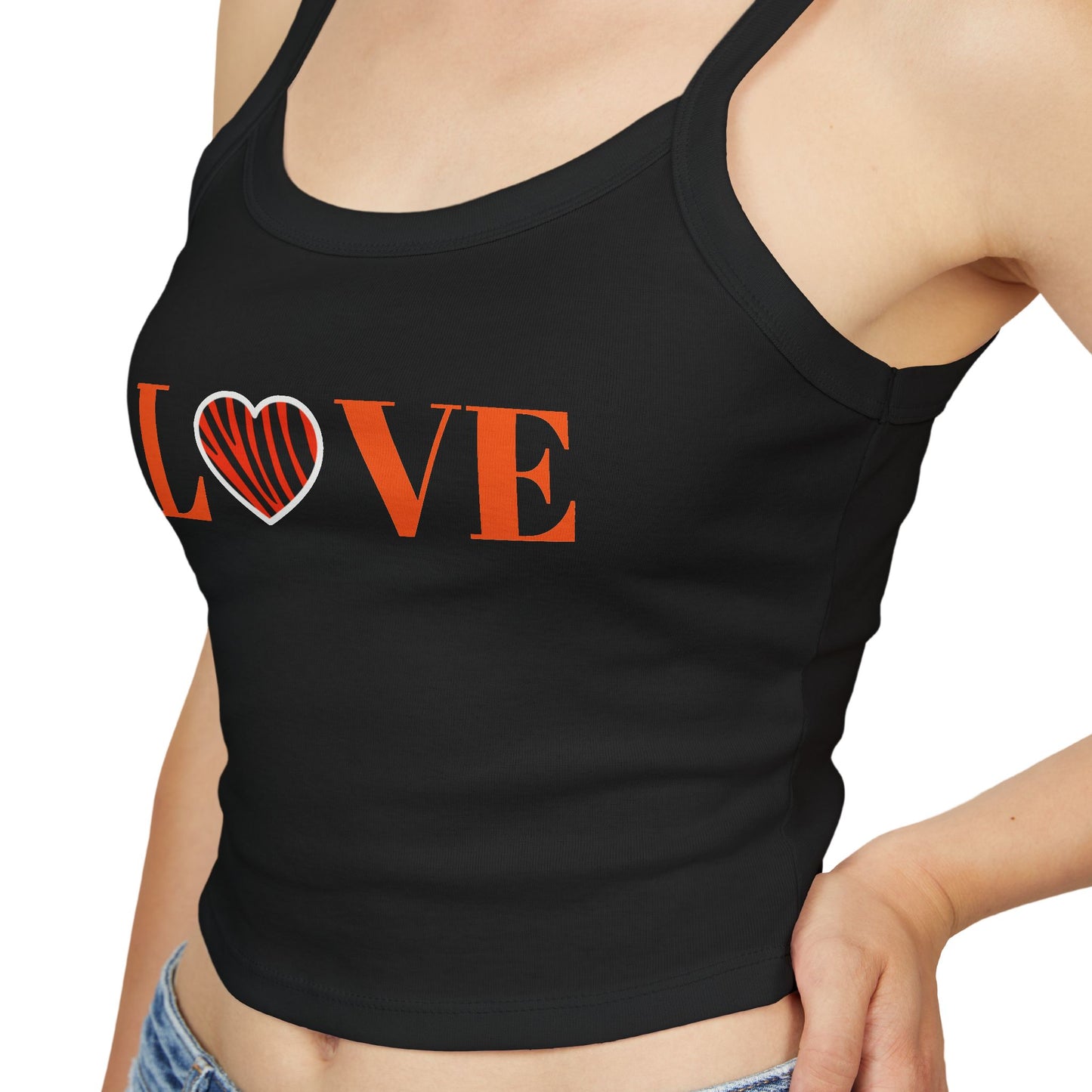 Love Bengals Women's Spaghetti Strap Tank Top