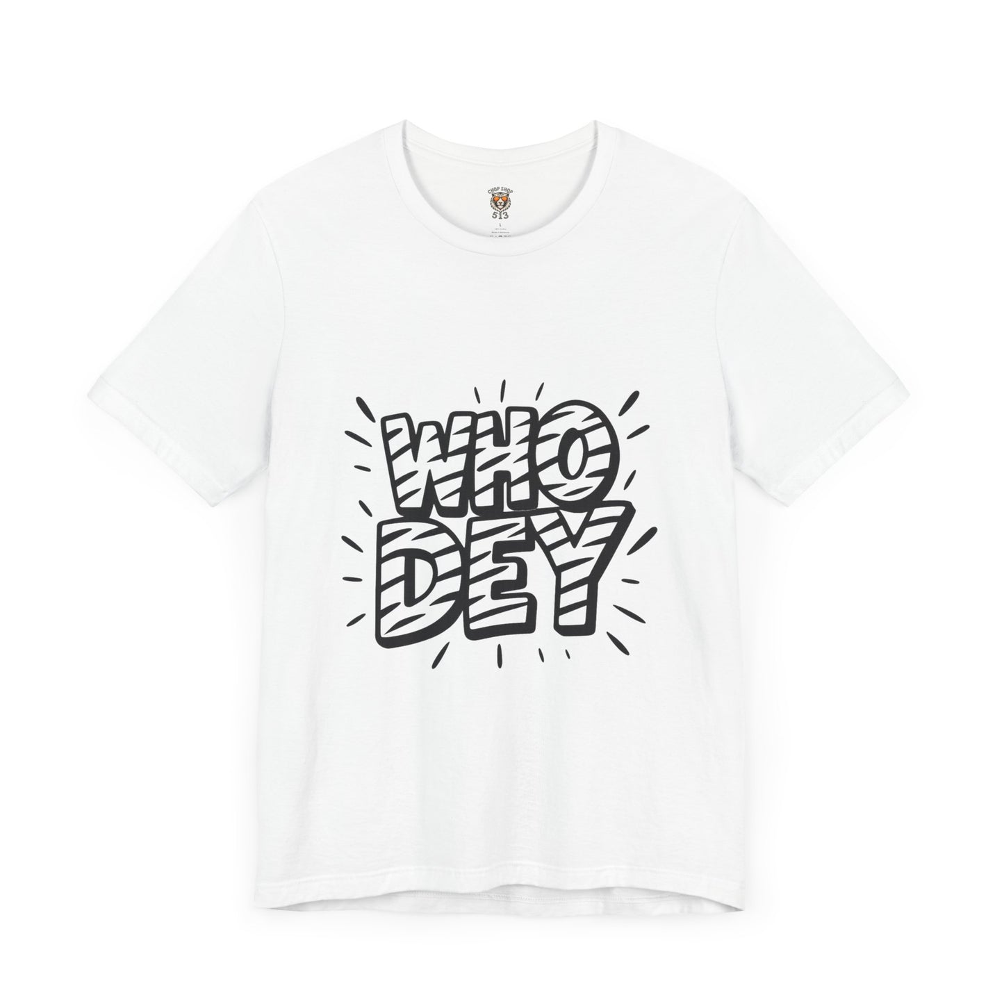 Who Dey White/Orange Out Game Unisex Jersey Short Sleeve Shirt