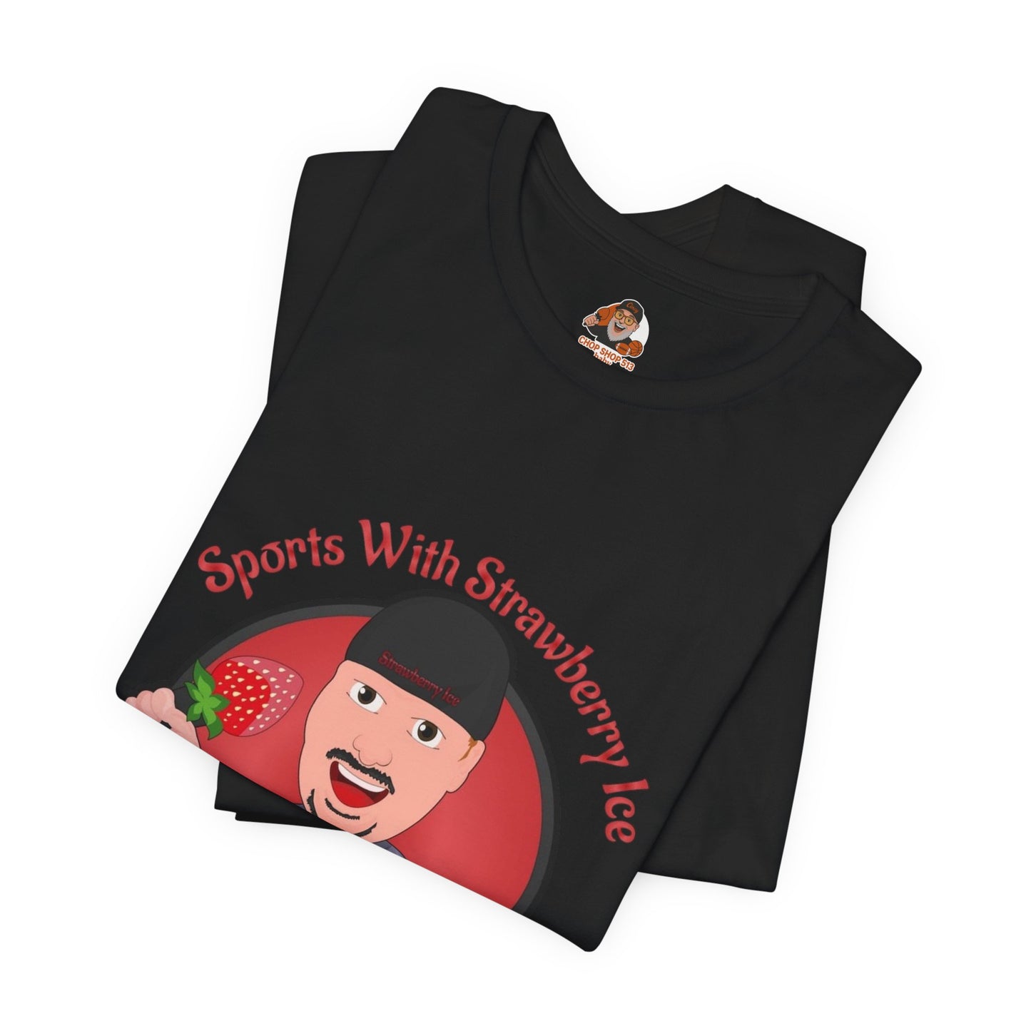 Sports with Strawberry Ice Podcast logo tee