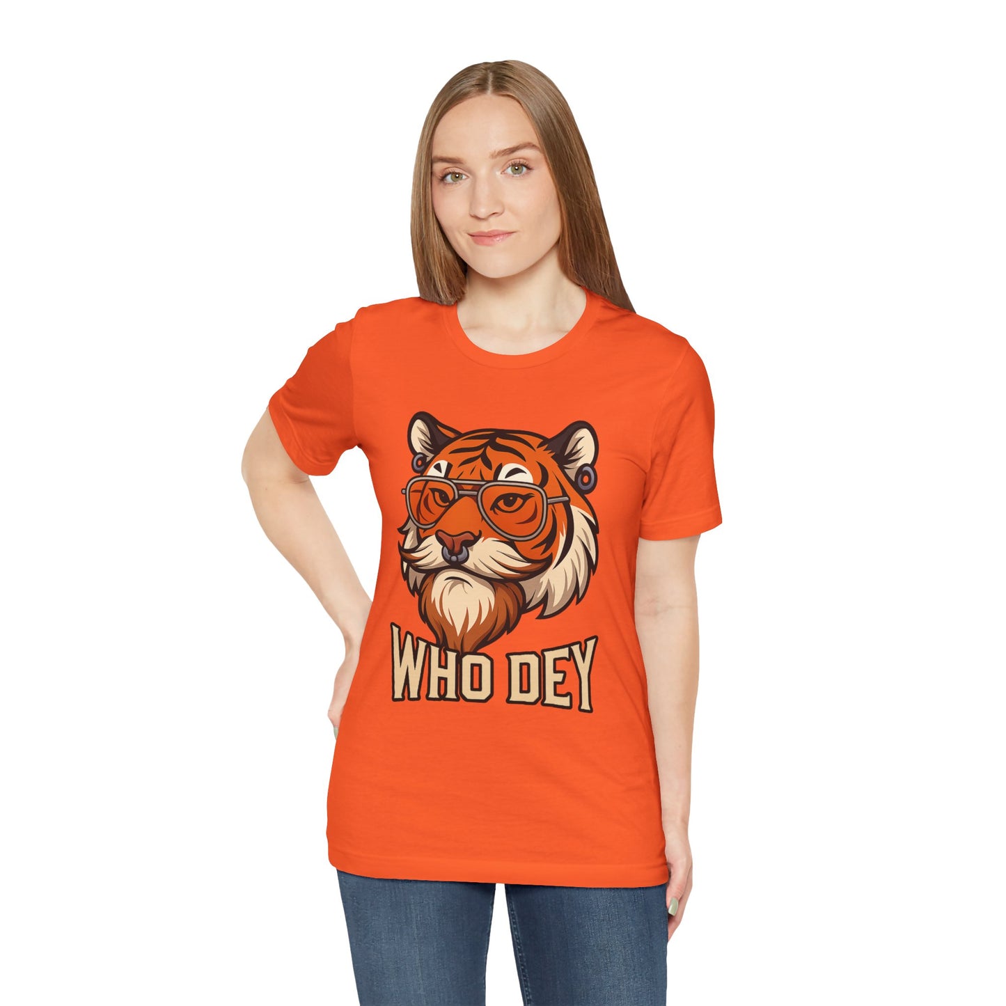 WhoDey Tiger Graphic Tee - Unisex Jersey Tee