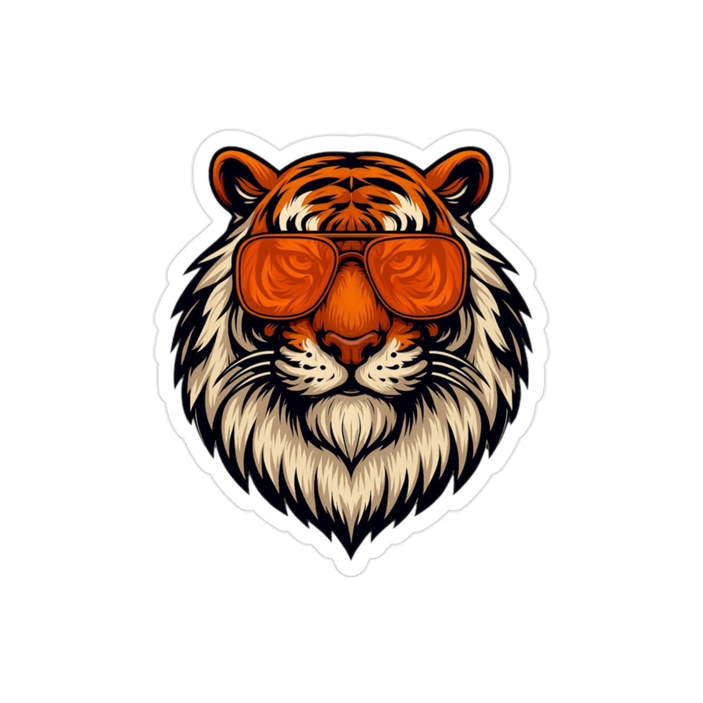 Orange tinted Transparent Outdoor WhoDey Stickers, Die-Cut, 1pcs