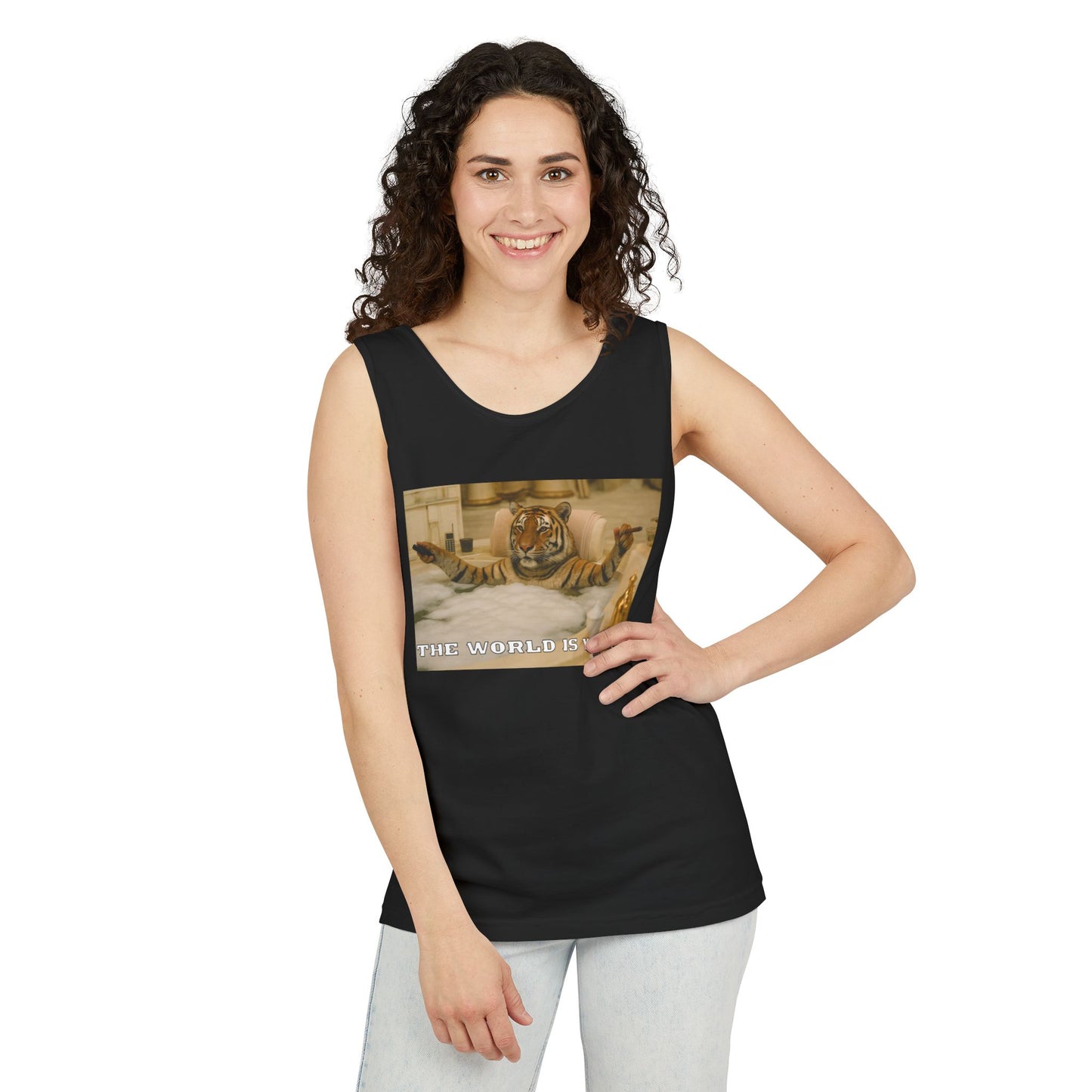 'The World Is Yours' Graphic Tee, Unisex Tank Top - Casual Wear, Birthday Gift, Summer Style, Inspirational Apparel