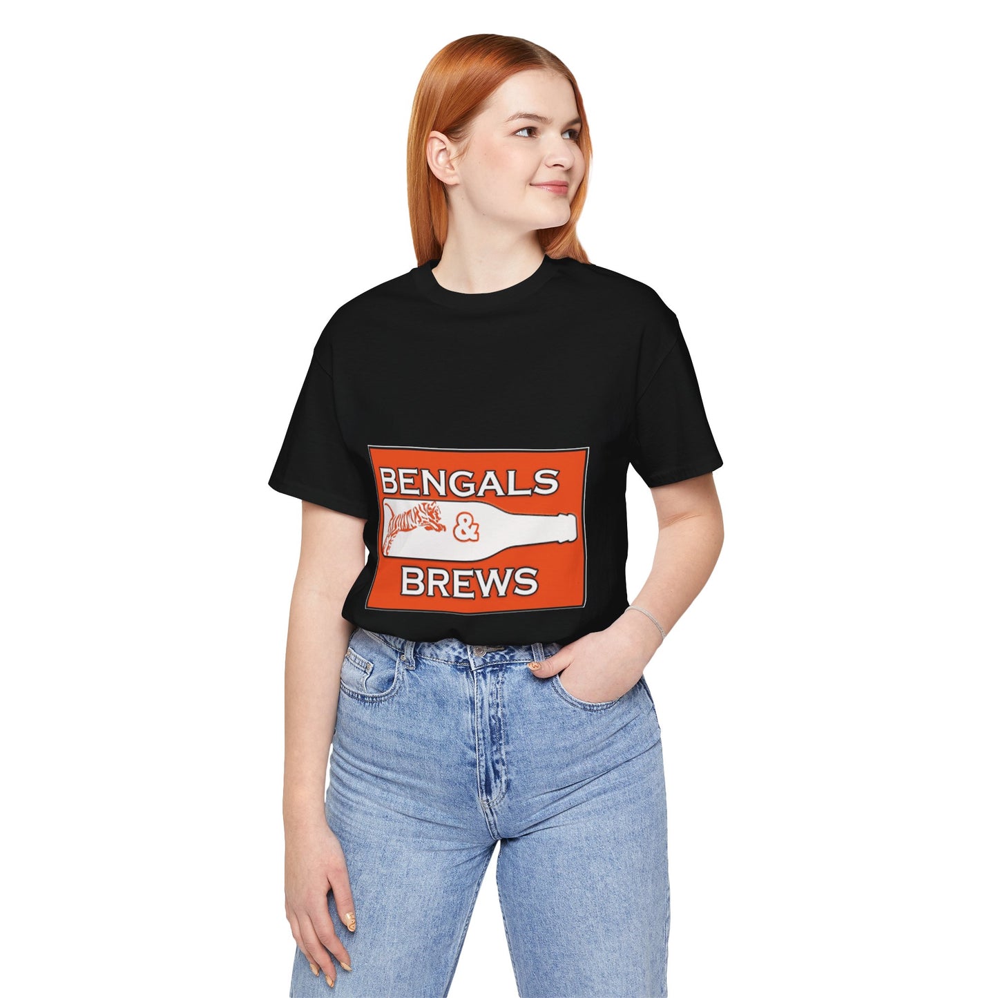 Bengals and Brews Old School Unisex Jersey Short Sleeve Tee
