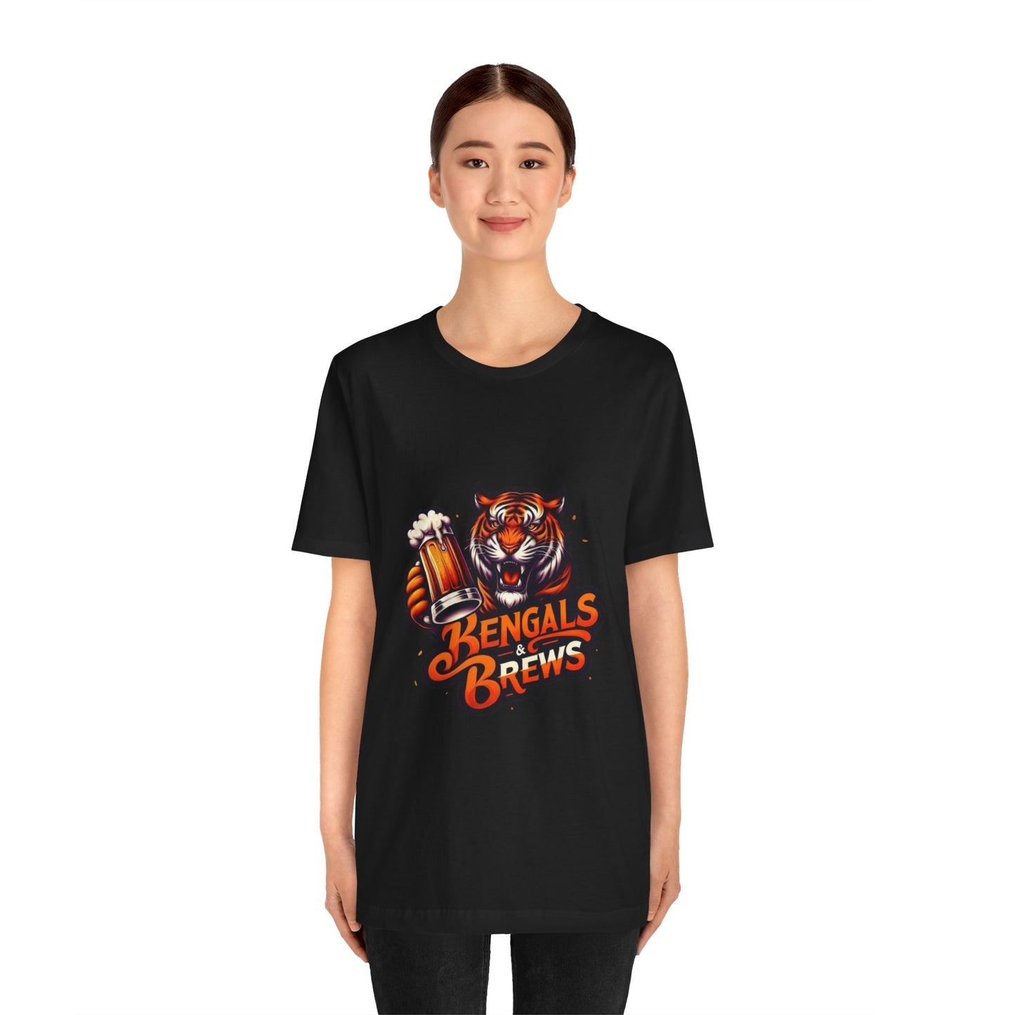 Bengals and Brews Tee Unisex Jersey Short Sleeve Tee