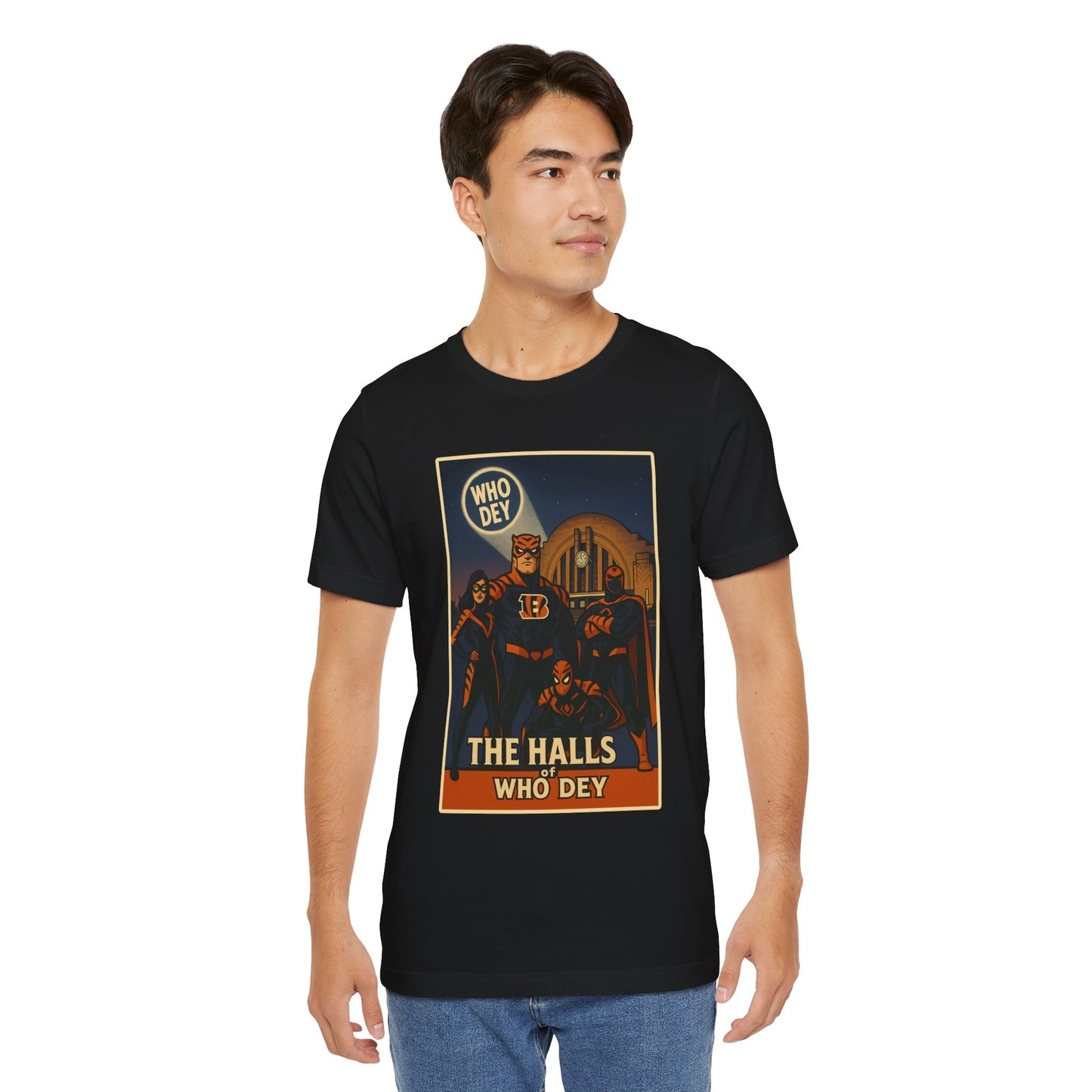 Halls of Bengals Super Fans Tee, Sports Shirt, Game Day Attire, Artist Series, Gift for Football Lovers