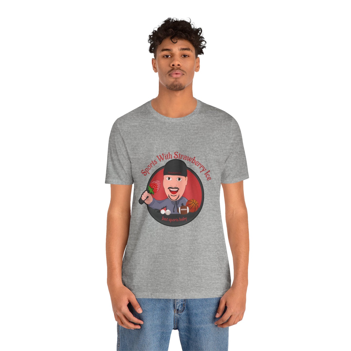 Sports with Strawberry Ice Podcast logo tee