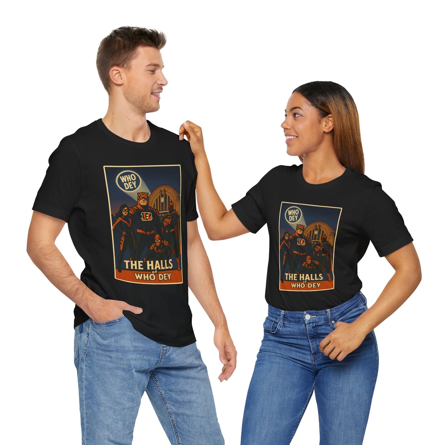 Halls of Bengals Super Fans Tee, Sports Shirt, Game Day Attire, Artist Series, Gift for Football Lovers