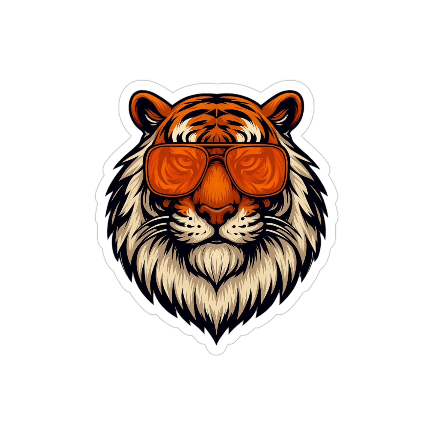 Orange tinted Transparent Outdoor WhoDey Stickers, Die-Cut, 1pcs