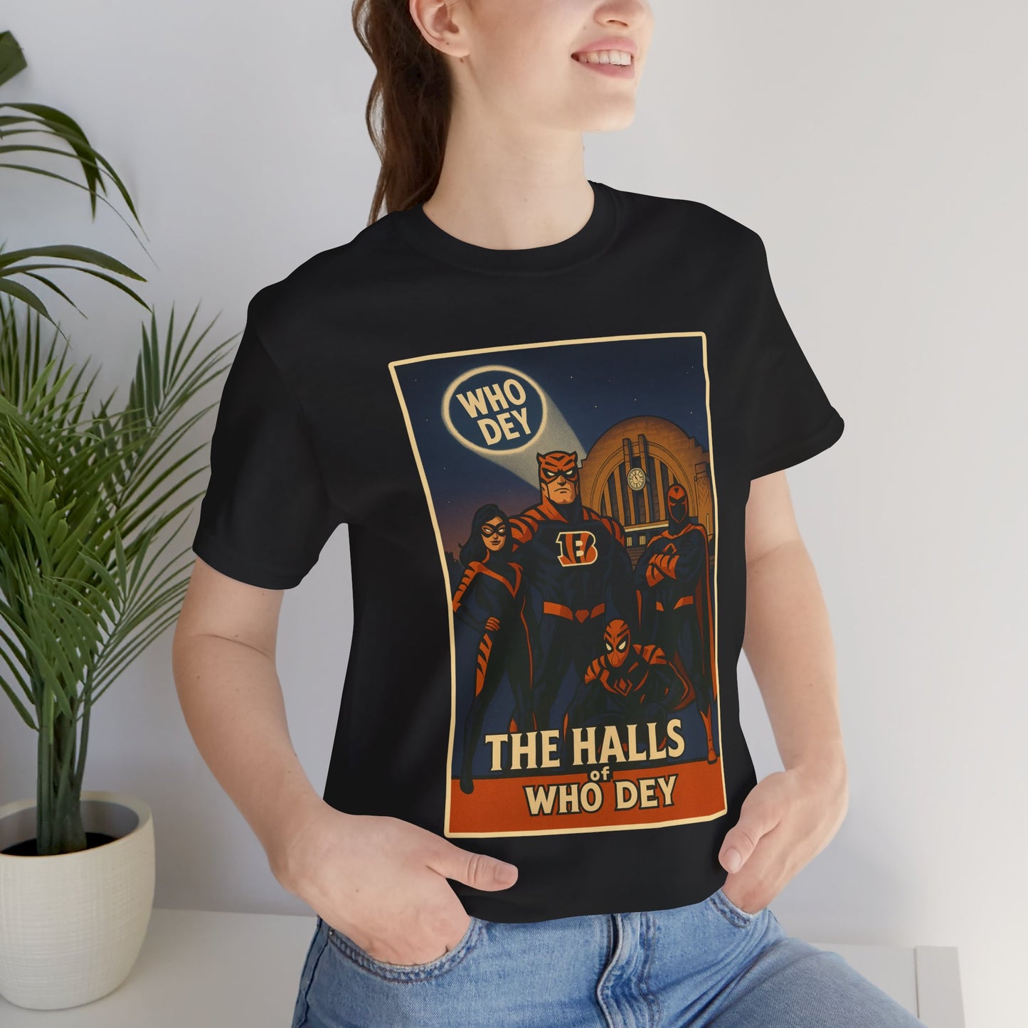 Halls of Bengals Super Fans Tee, Sports Shirt, Game Day Attire, Artist Series, Gift for Football Lovers