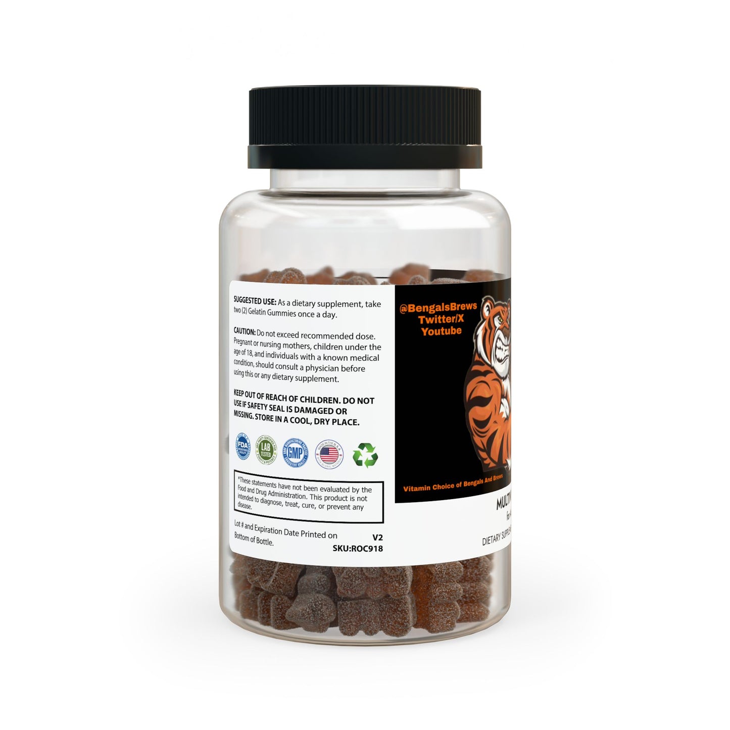Bengals & Brews Multivitamin Gummies for Adults (60 Gummies)
