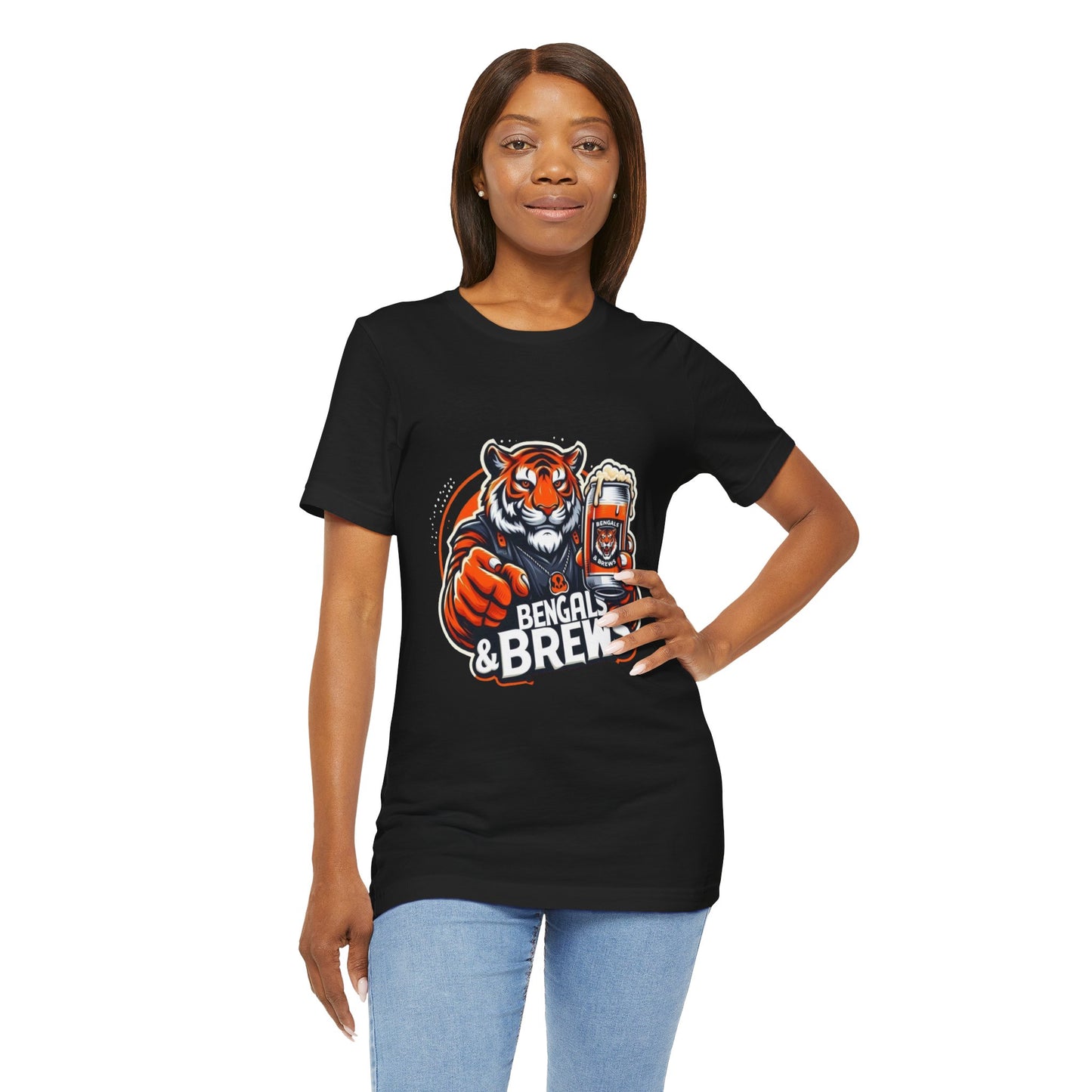 Bengals and Brews Tee Unisex Jersey Short Sleeve Tee