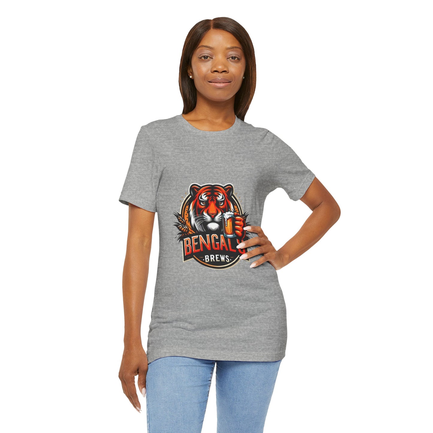 Bengals and Brews Tee Unisex Jersey Short Sleeve Tee