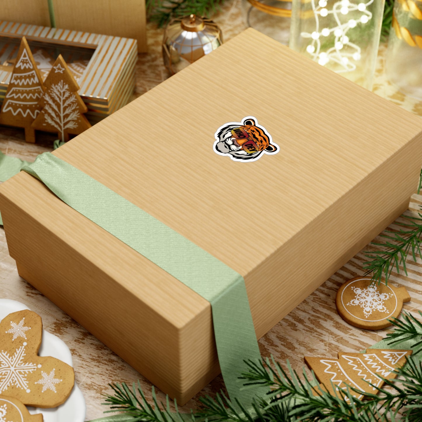 Who Dey Tiger Decal transparent background
