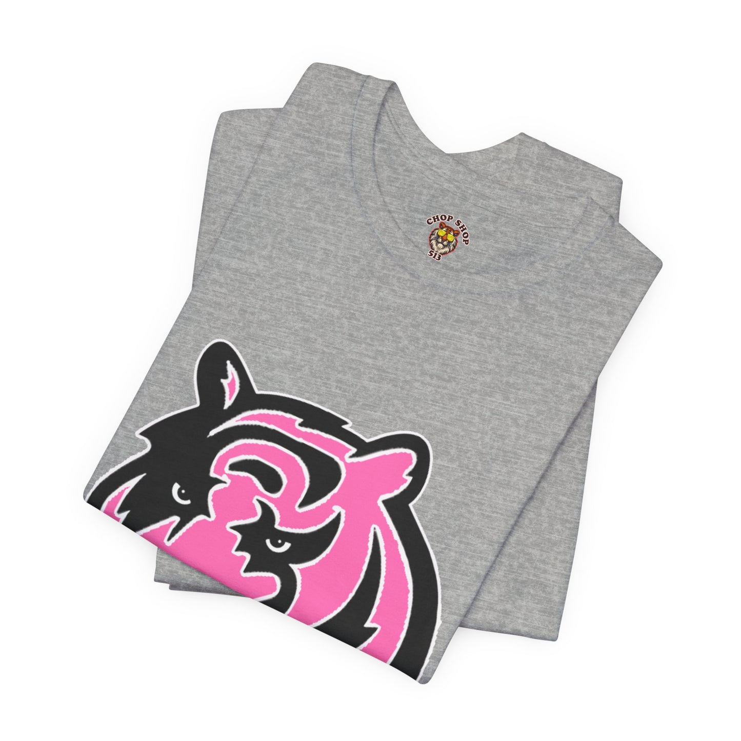 Pink Bengal Breast Cancer Awareness Spirit Unisex Jersey Short Sleeve Tee