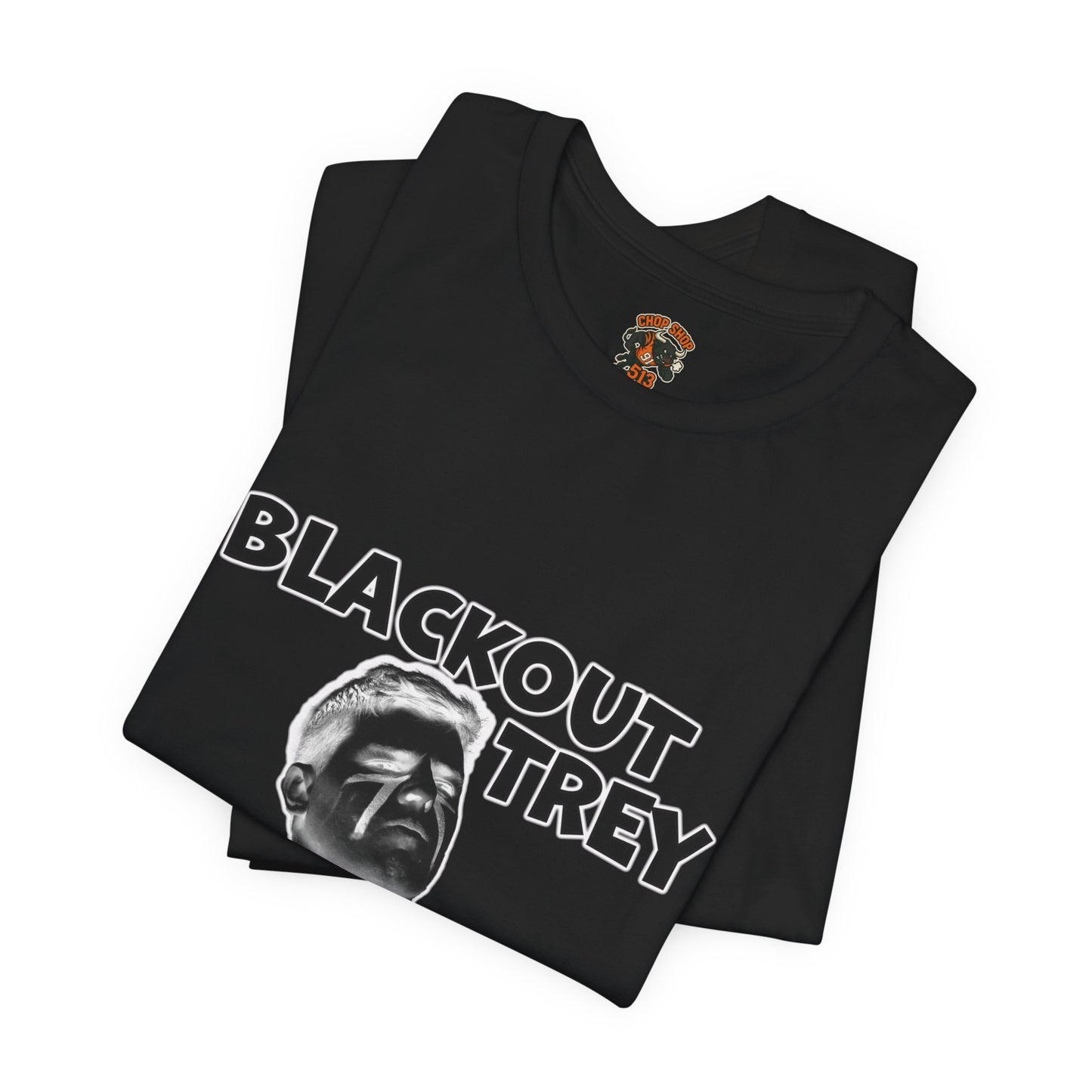 Blackout Trey Unisex Tee - Casual Graphic Shirt for Sports Fans