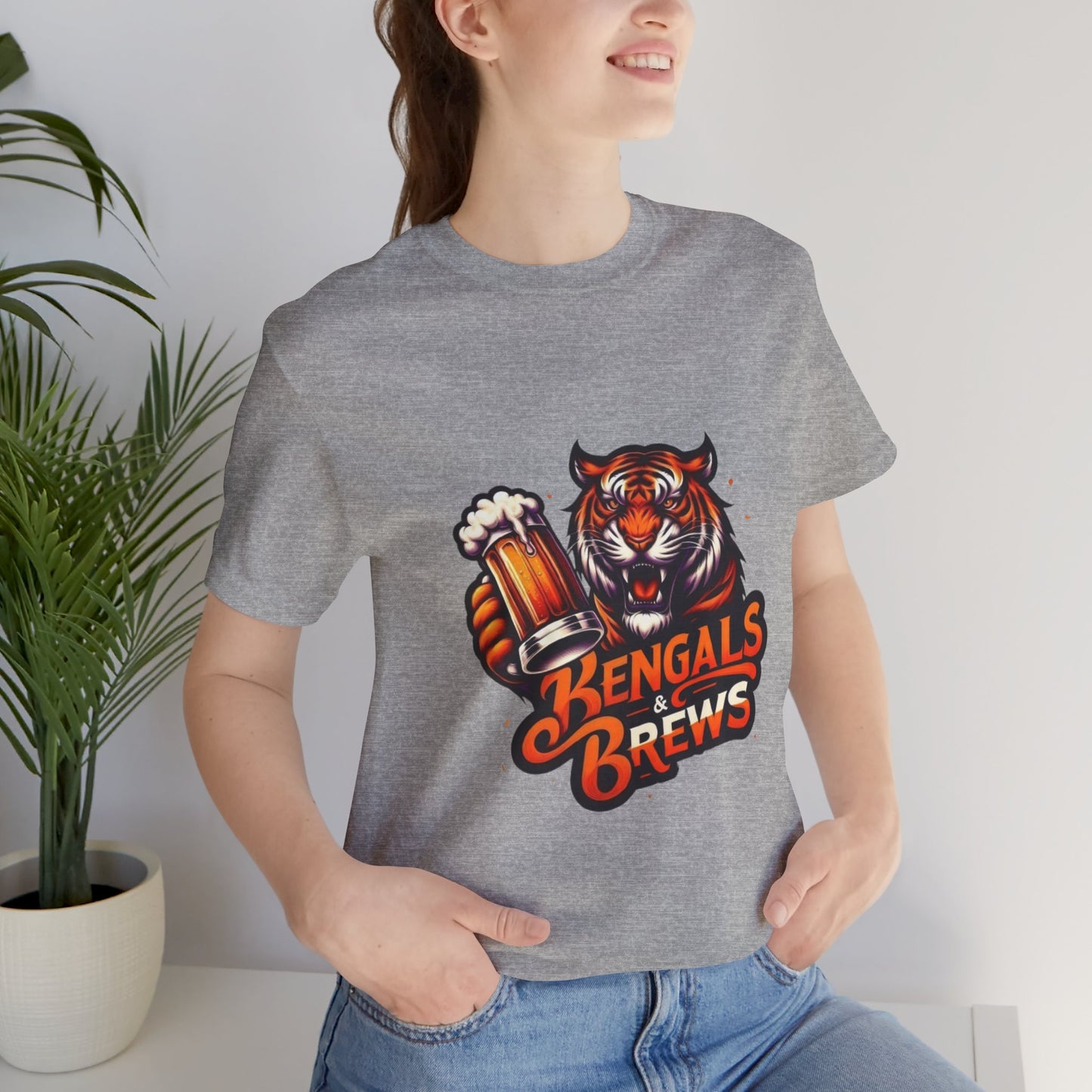 Bengals and Brews Tee Unisex Jersey Short Sleeve Tee
