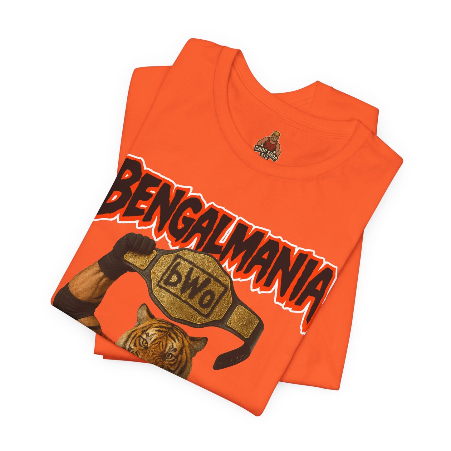 Bengalmania Unisex Tee - Fun Game Day Shirt, Casual Wear, Tiger Lover Gift, Sports Fan Apparel, Playful Orange Design