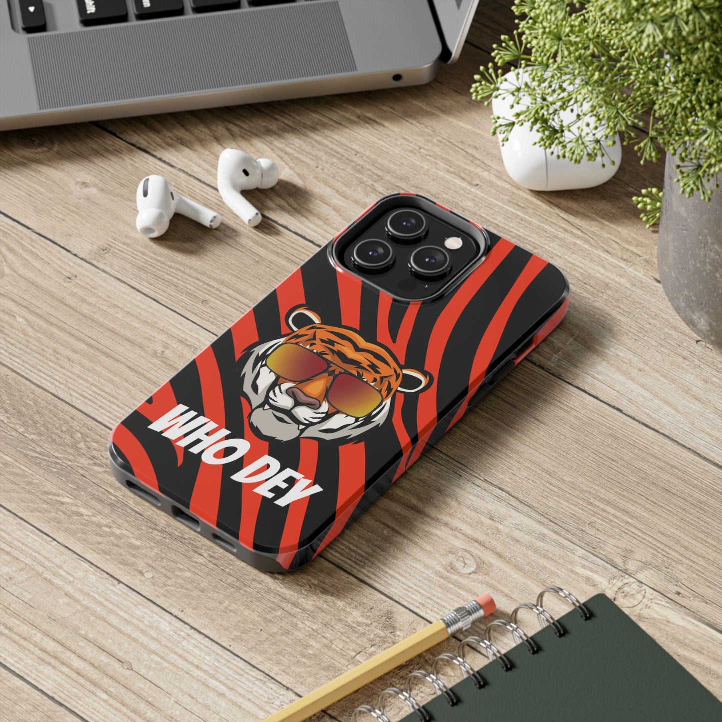 Who Dey Tiger Tough Phone Case