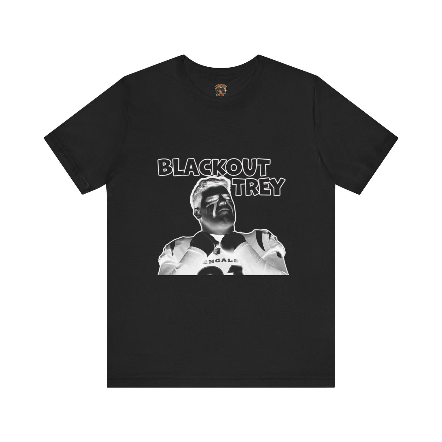 Blackout Trey Unisex Tee - Casual Graphic Shirt for Sports Fans