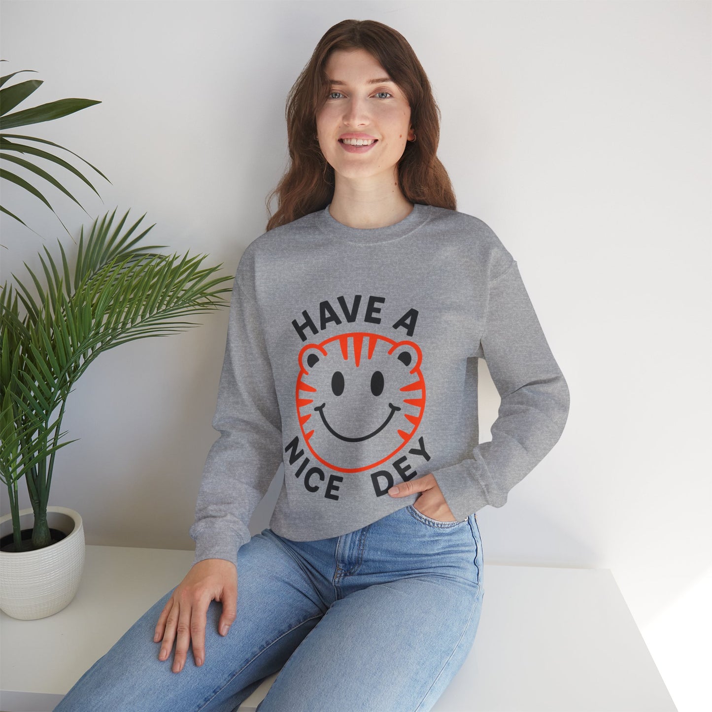 Crewneck Have a Nice Dey Sweatshirt - Cincinnati Bengals Fan Gear for Summer
