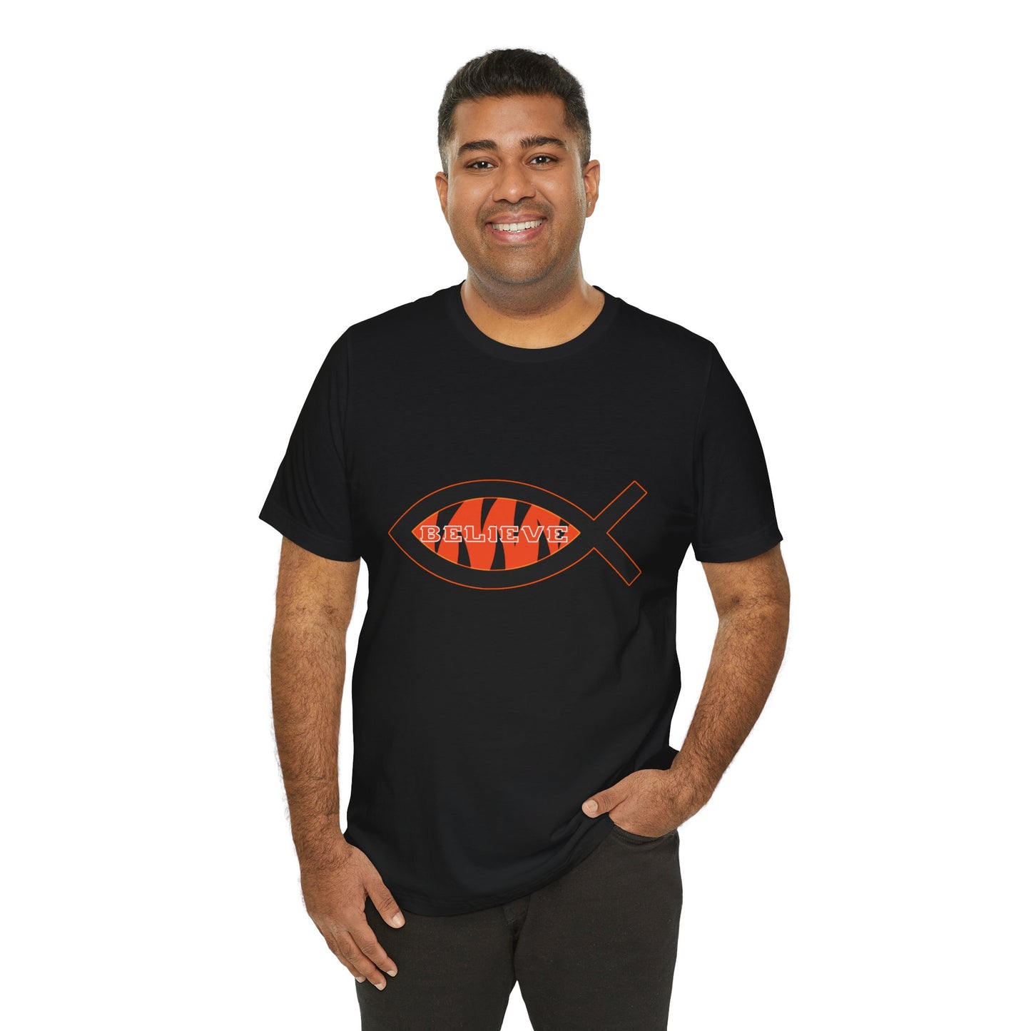 Believe in Bengals Unisex Jersey Short Sleeve Tee