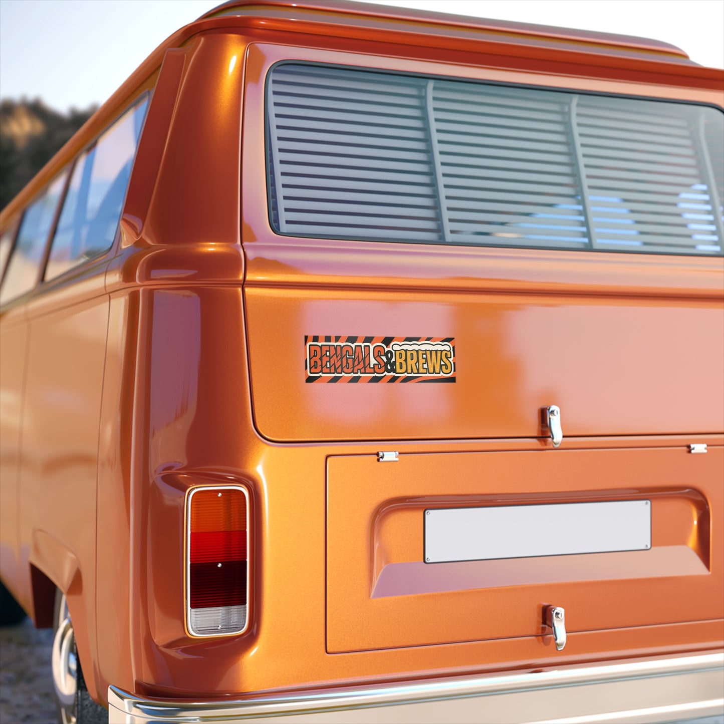 Bengals & Brews Bumper Stickers | Perfect for Tailgating, Sports Fans, Car Decor, Party Favors, and Gametime Enthusiasts