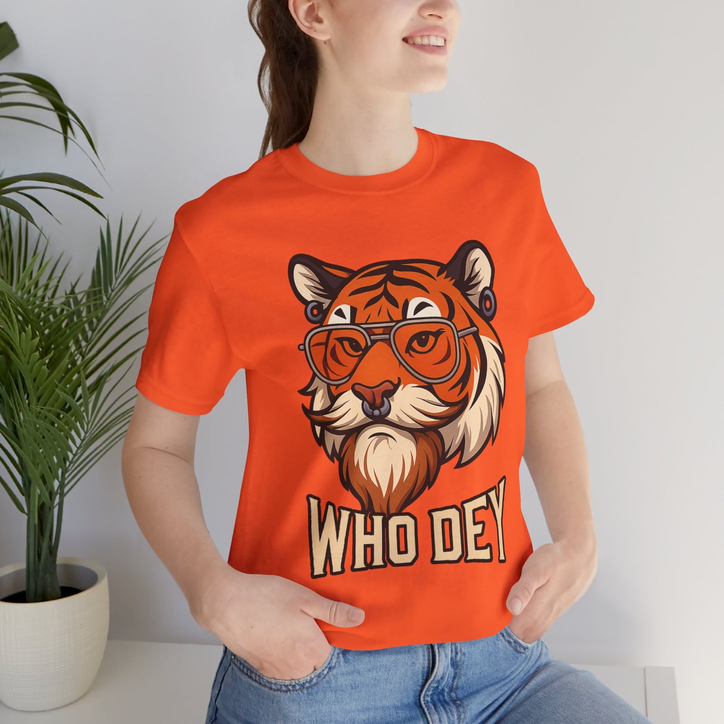 WhoDey Tiger Graphic Tee - Unisex Jersey Tee