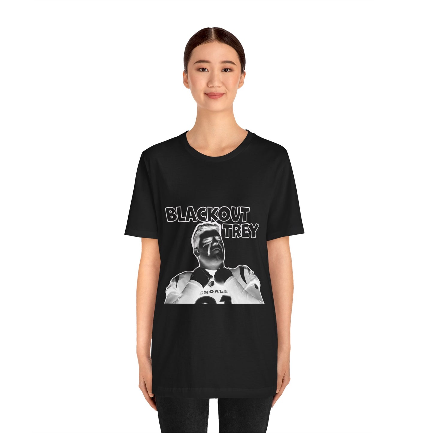 Blackout Trey Unisex Tee - Casual Graphic Shirt for Sports Fans