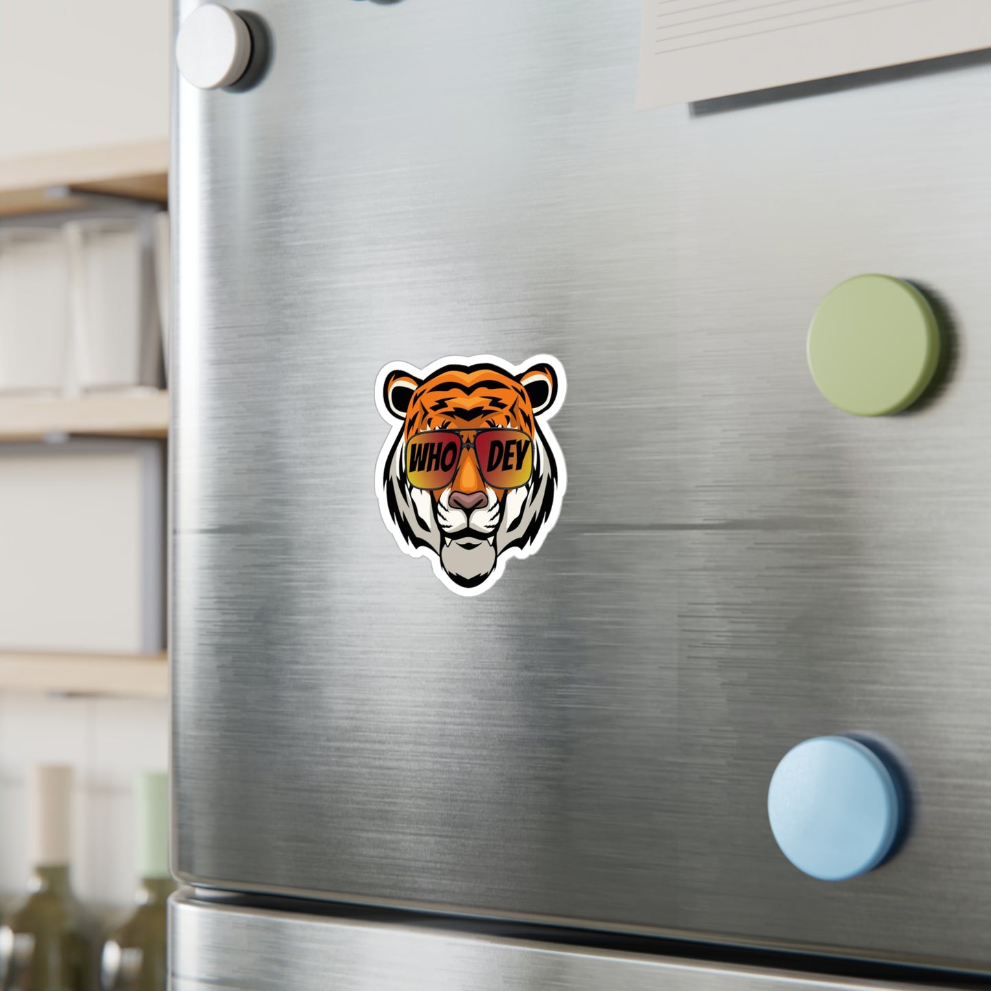 Who Dey Tiger Decal transparent background
