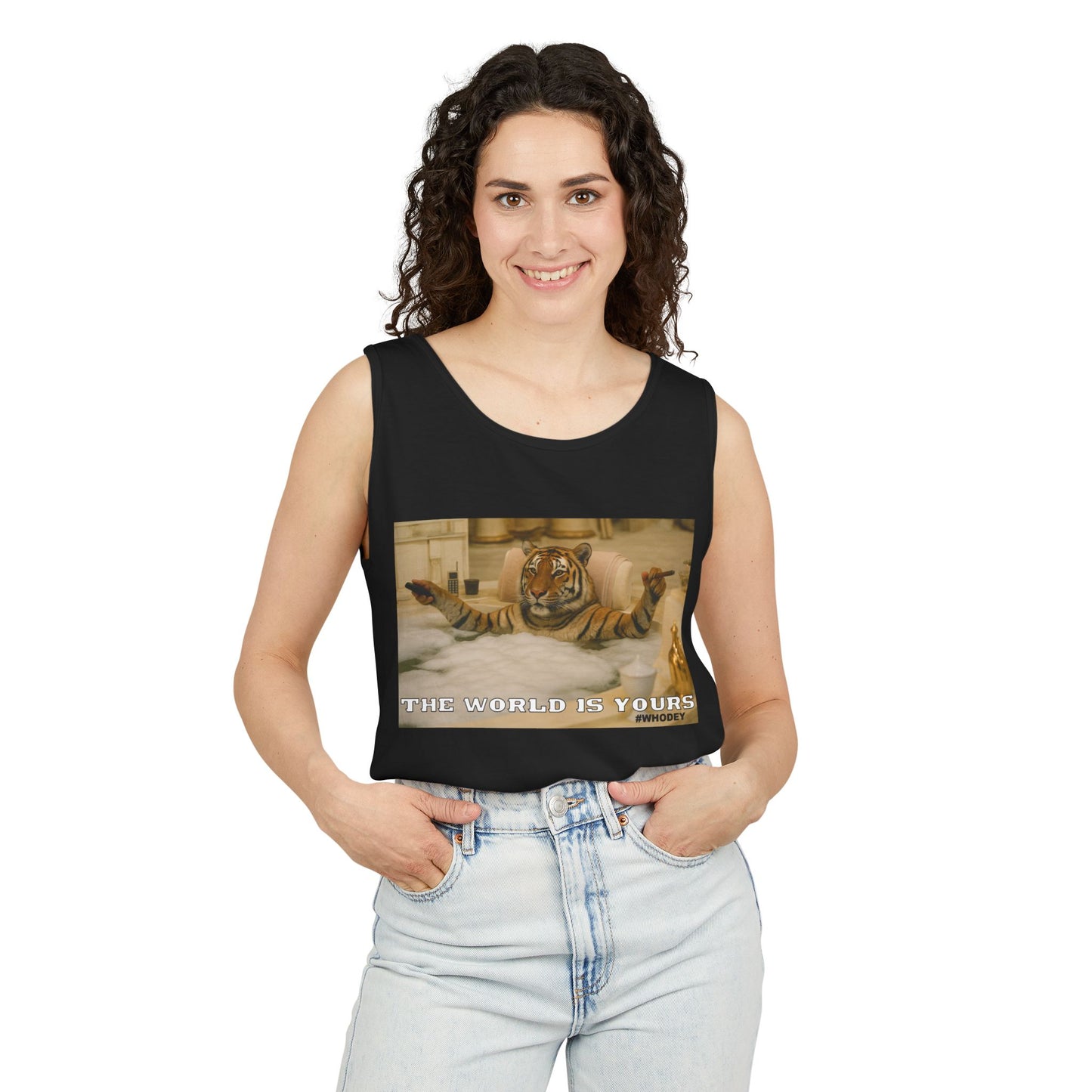 'The World Is Yours' Graphic Tee, Unisex Tank Top - Casual Wear, Birthday Gift, Summer Style, Inspirational Apparel