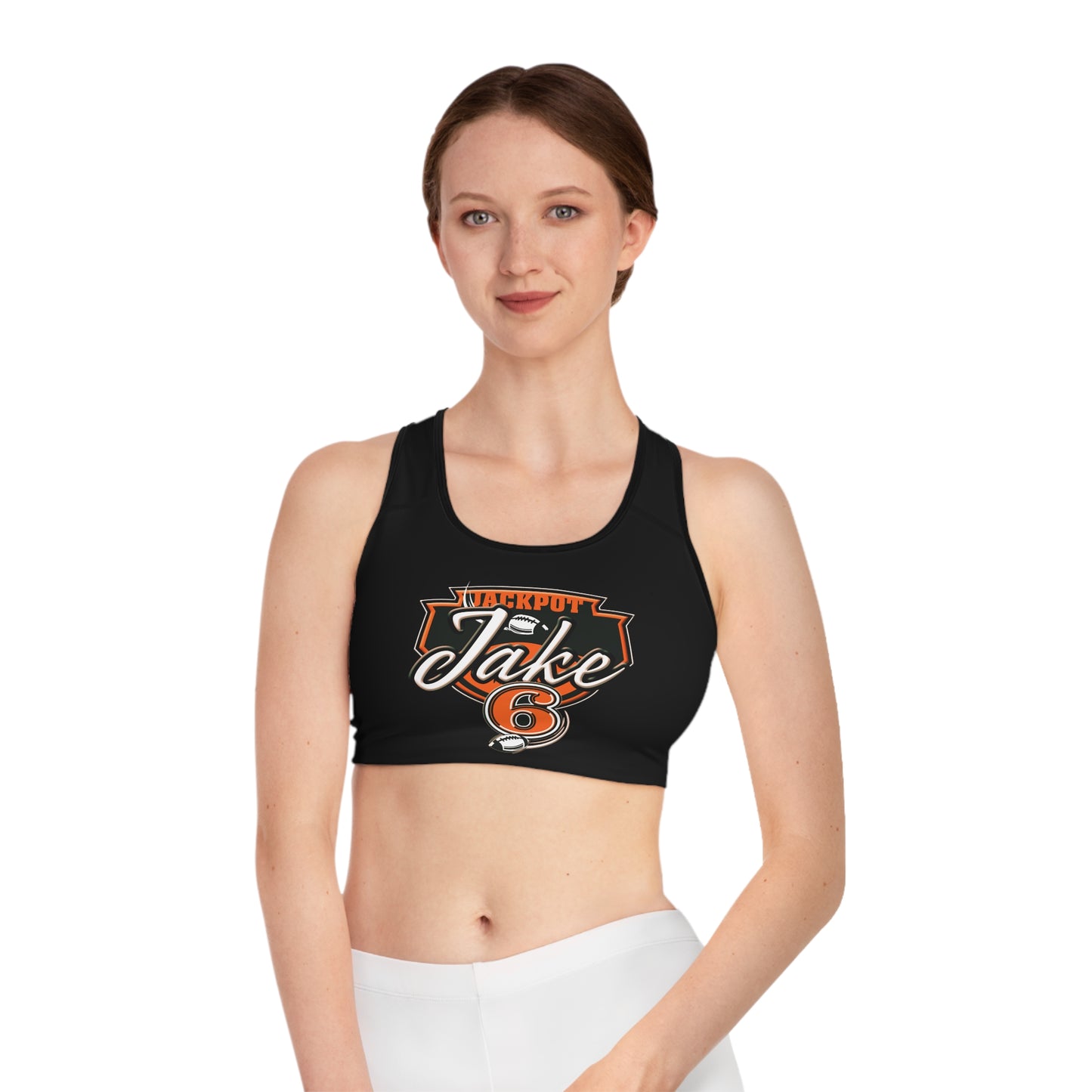 Jackpot Jake Sporty Sports Bra Workout Top, Fitness Apparel, Activewear