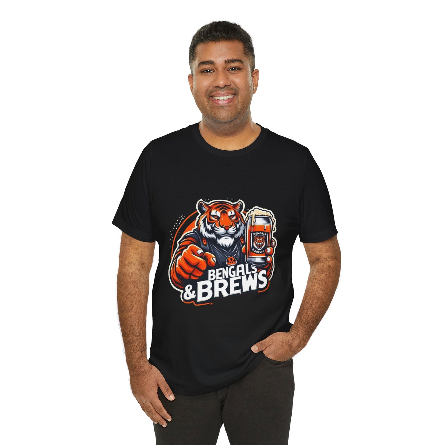 Bengals and Brews Tee Unisex Jersey Short Sleeve Tee