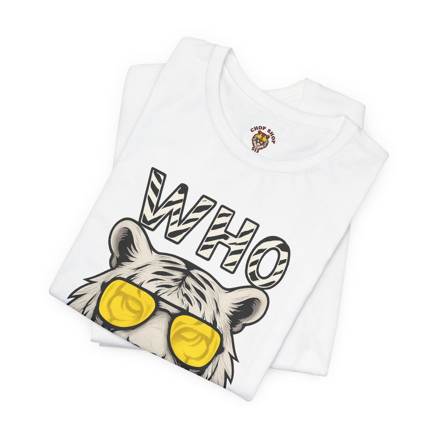 WhiteOut Bengal Tiger Graphic Who Dey Tee