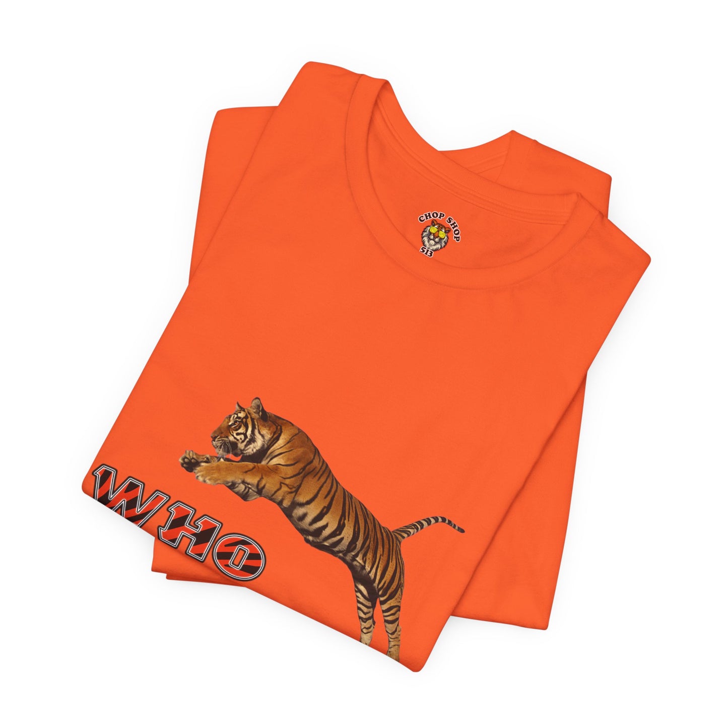 Leaping tiger over city Unisex Jersey Short Sleeve Tee